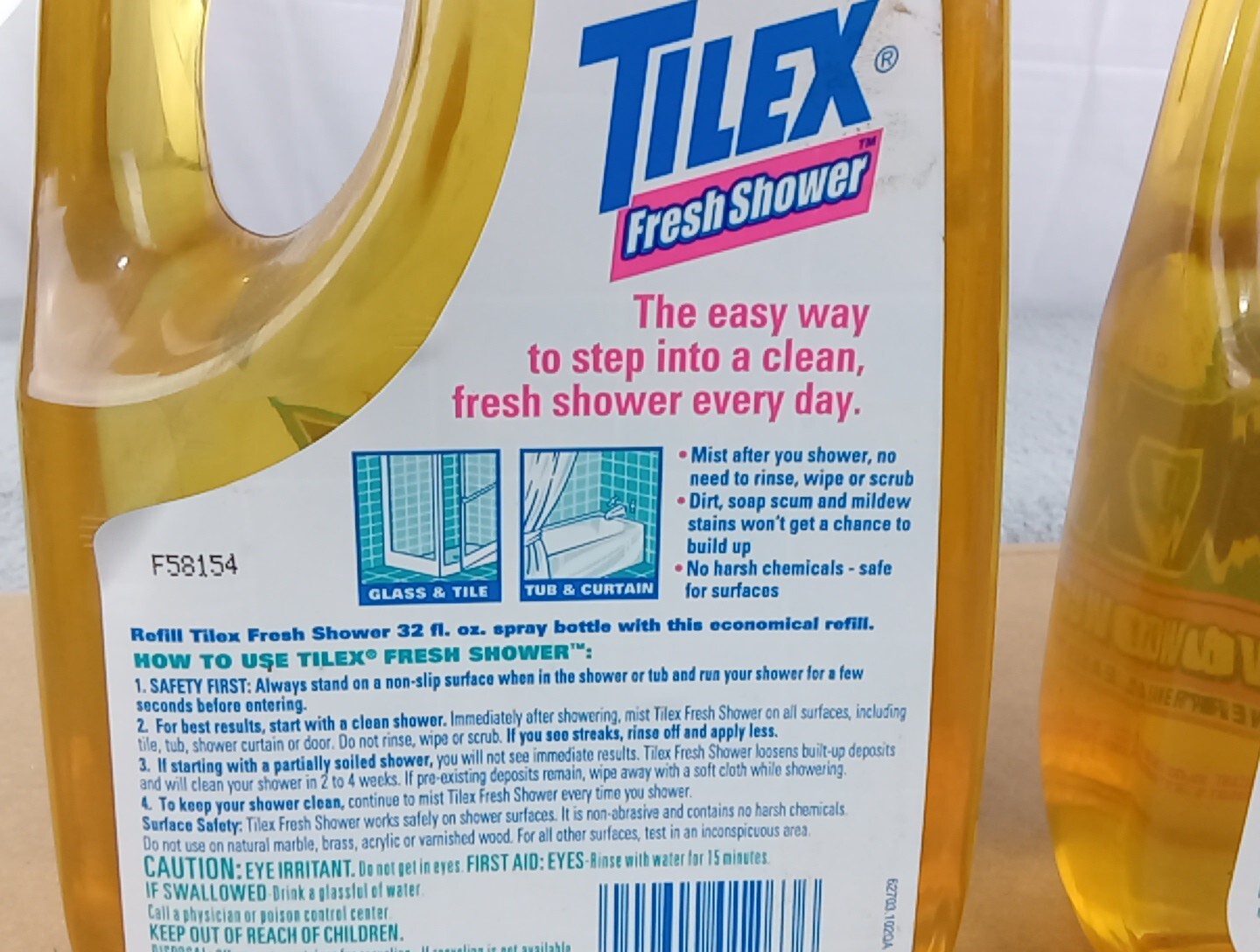 2x Tilex Daily Shower Cleaner Spray Refill 64 oz Bottle Fresh Shower FADED