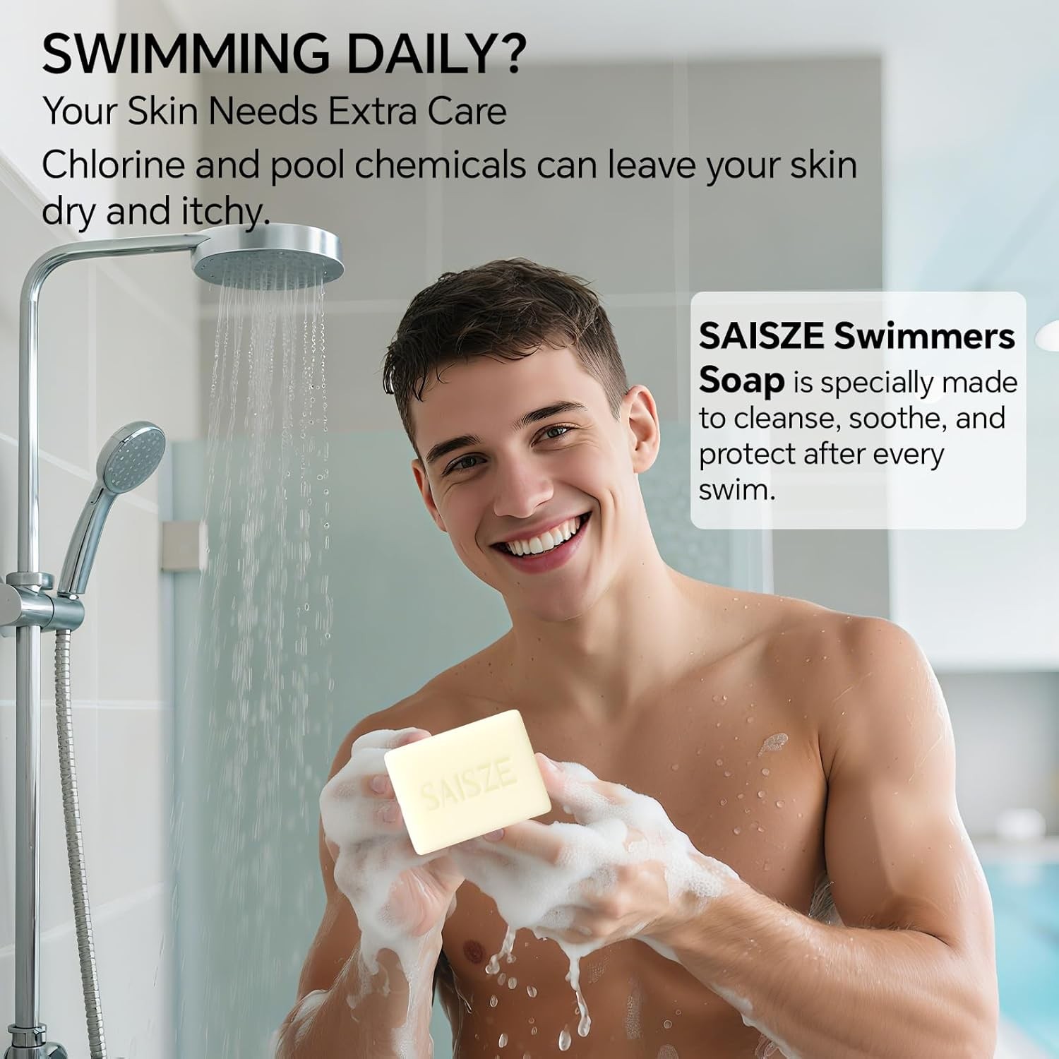 Chlorine Removal Swimmers Soap, Vitin C Body Wash Neutralizes and Washes