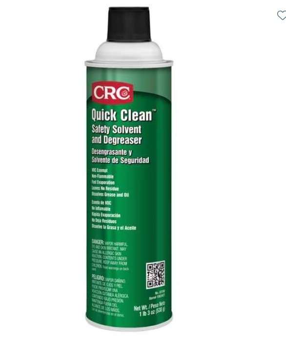 Quick Clean Safety Solvent and Degreaser Aerosol Spray, Ready To Use 20 oz