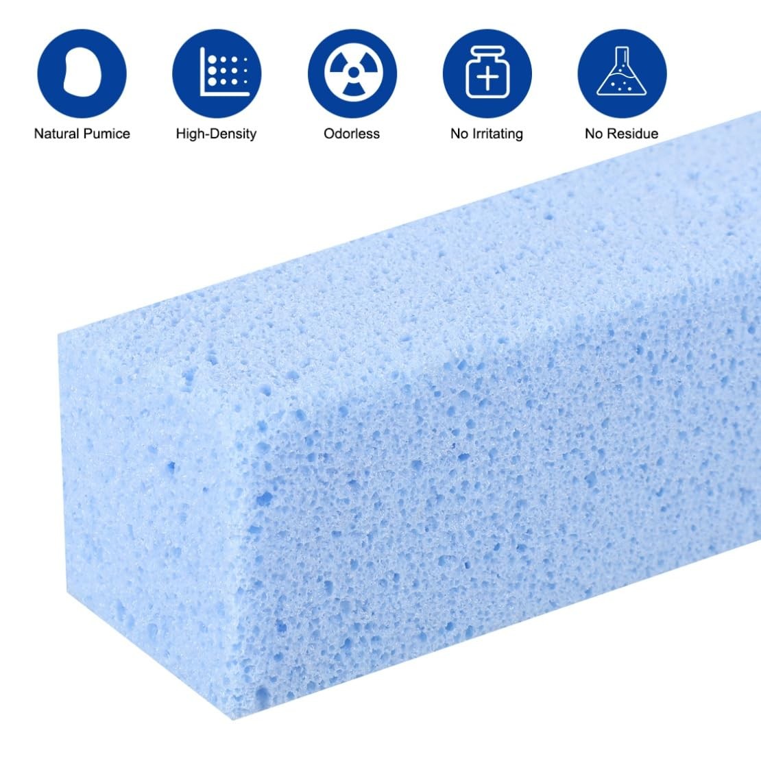 4 Pack Pumice Stone Blocks with Handle for Bowl Cleaning Hard Water Cleaner