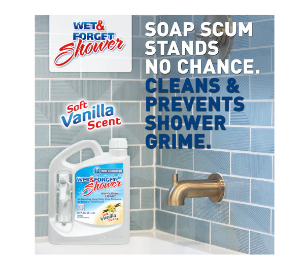 Wet & Forget Shower Cleaner Spray Multi-Surface Weekly Application Requires No S