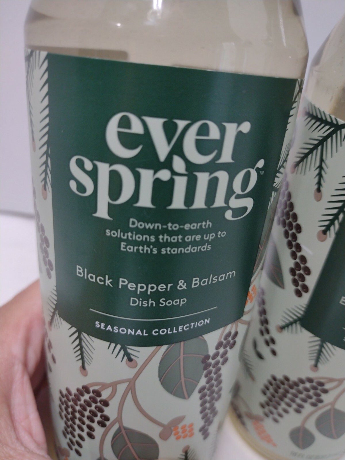 Lot of 4 Everspring Black Pepper & Balsam Liquid Dish Soap + Bonus