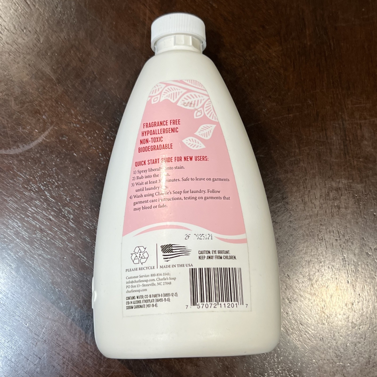 Brand New & Sealed Charlie’s Soap Laundry Pre-Spray 16.9 fl oz (500 ml) Refill