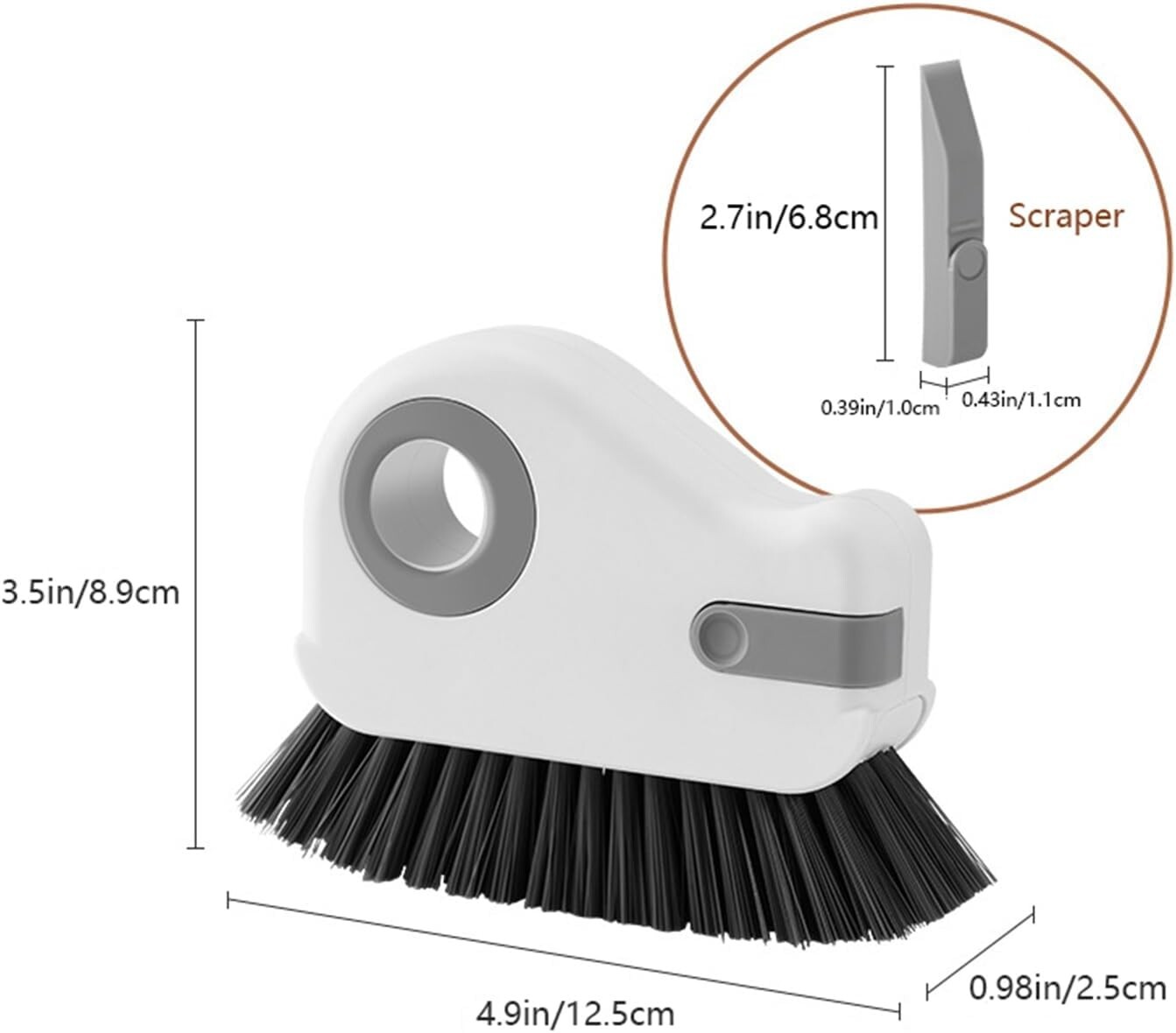 2-in-1 Cleaning Brush, Crevice Cavity Cleaning Multi-Functional Cleaning Tool