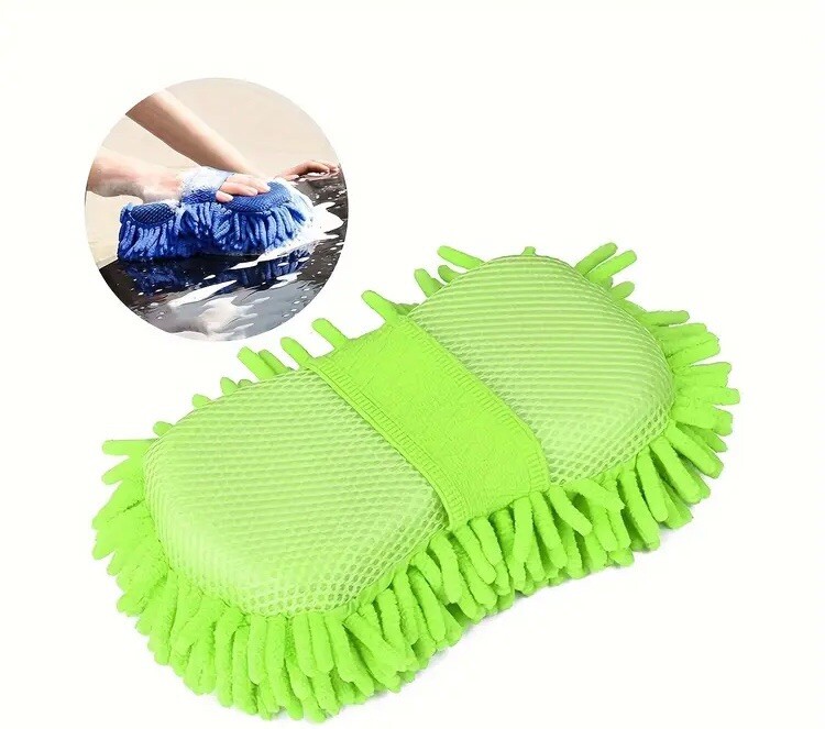 Car Cleaning Sponge Car Wash Care Washing Brush Pad Cleaning Tool Microfiber Pol