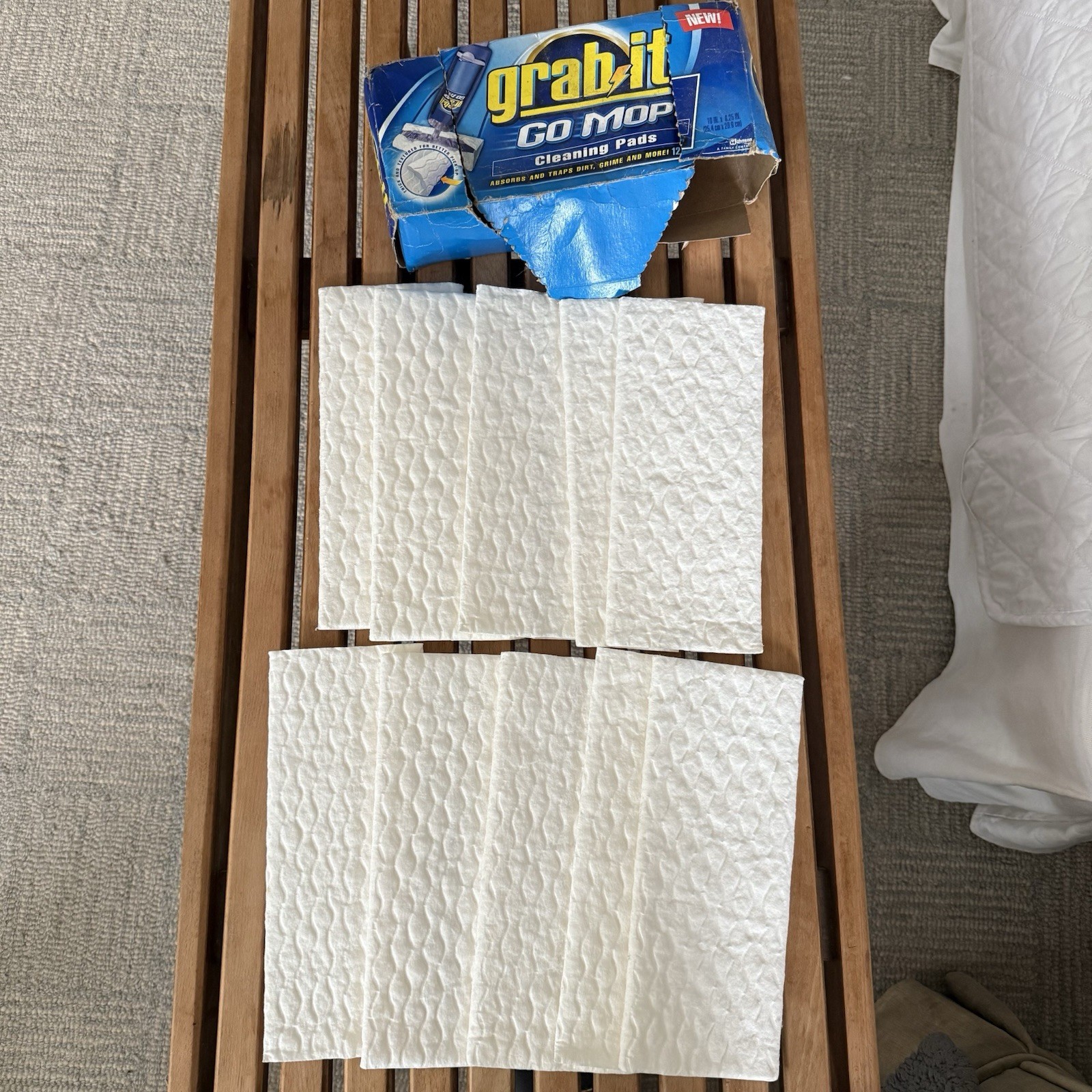 Discontinued Grab It Go Mop Mopping System Cleaning Refill Pads Box of 10 New