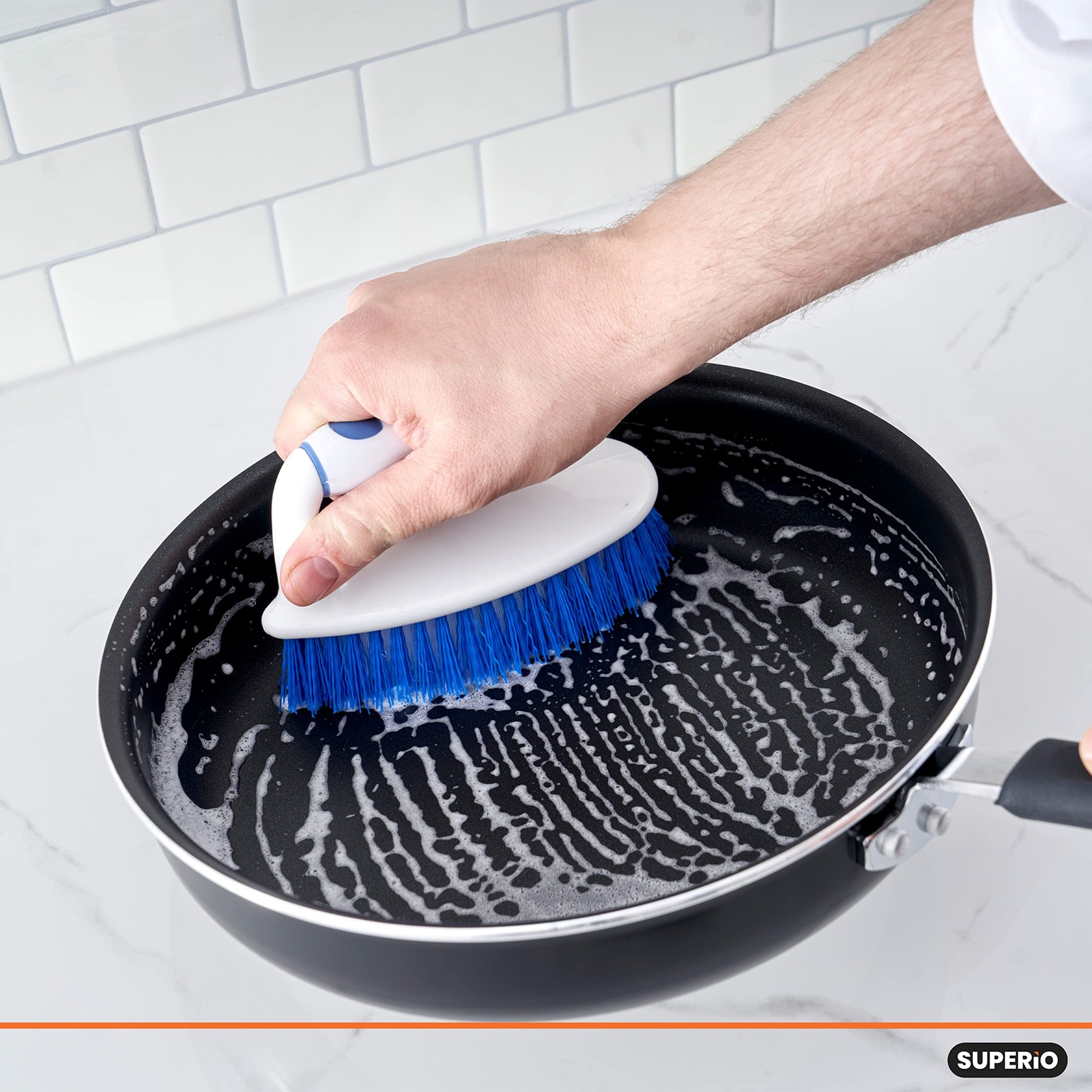 Grout Brush, Dish Brush, Shower Scrubber Cleaning Brush, Stiff Bristles, Comf…