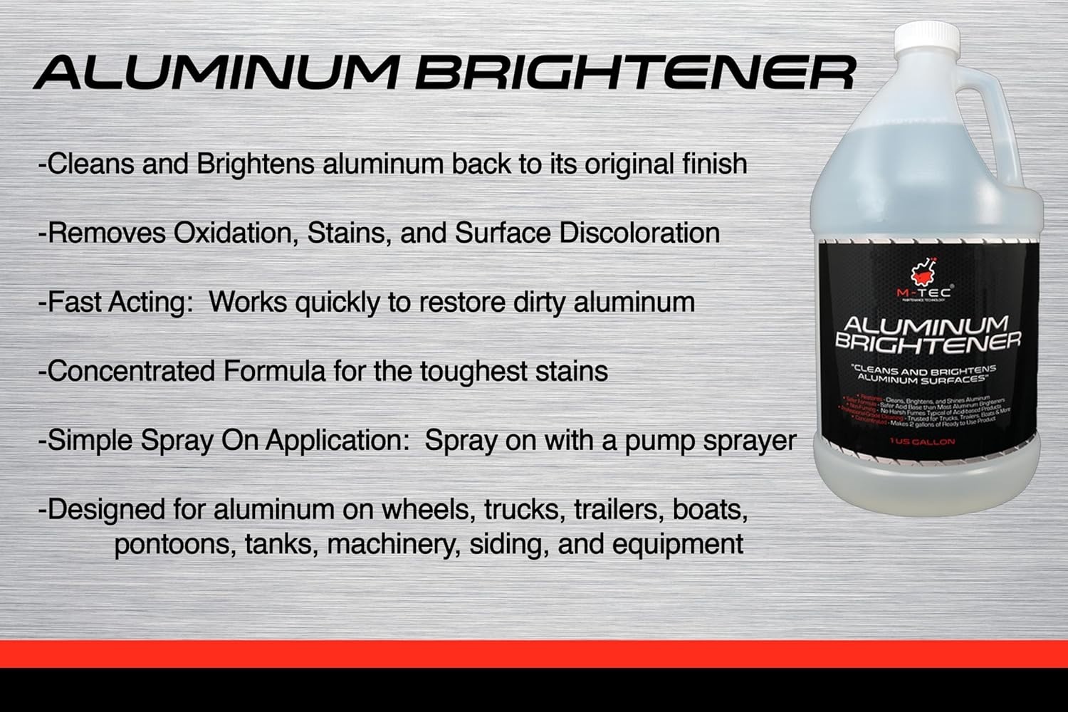 Aluminum Brightener Concentrate – Heavy-Duty Cleaner for Boats, Trailers, Wheels