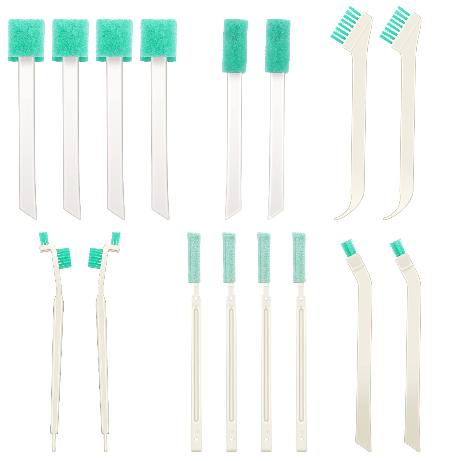 16 Pcs Small Household Cleaning Brushes Deep Detail Crevice Cleaner Brush Crevic