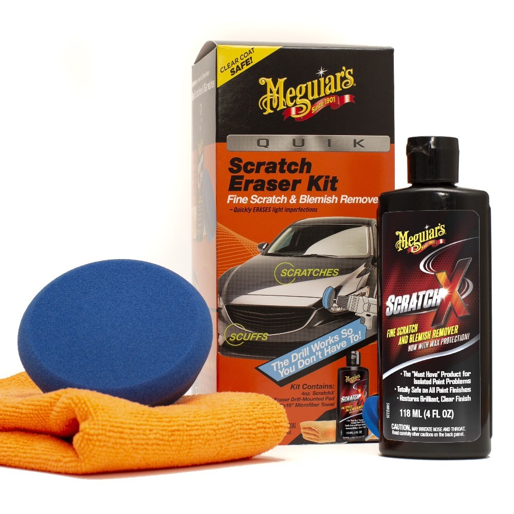 Meguiar’s Quik Scratch Eraser Kit, Car Care Kit with ScratchX