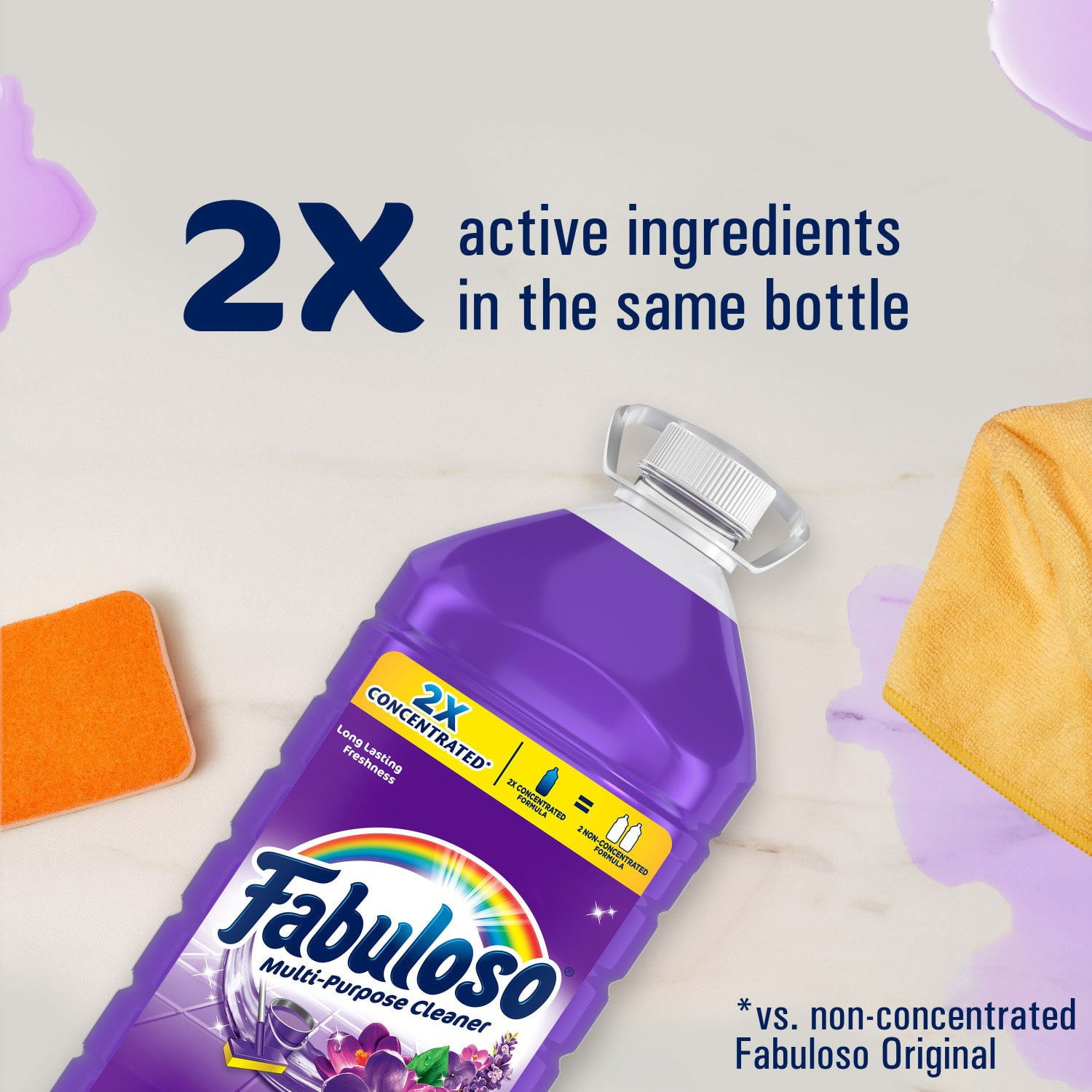 Fabuloso Multi-Purpose Cleaner, 2X Concentrated Formula, Lavender Scent, 210 oz.