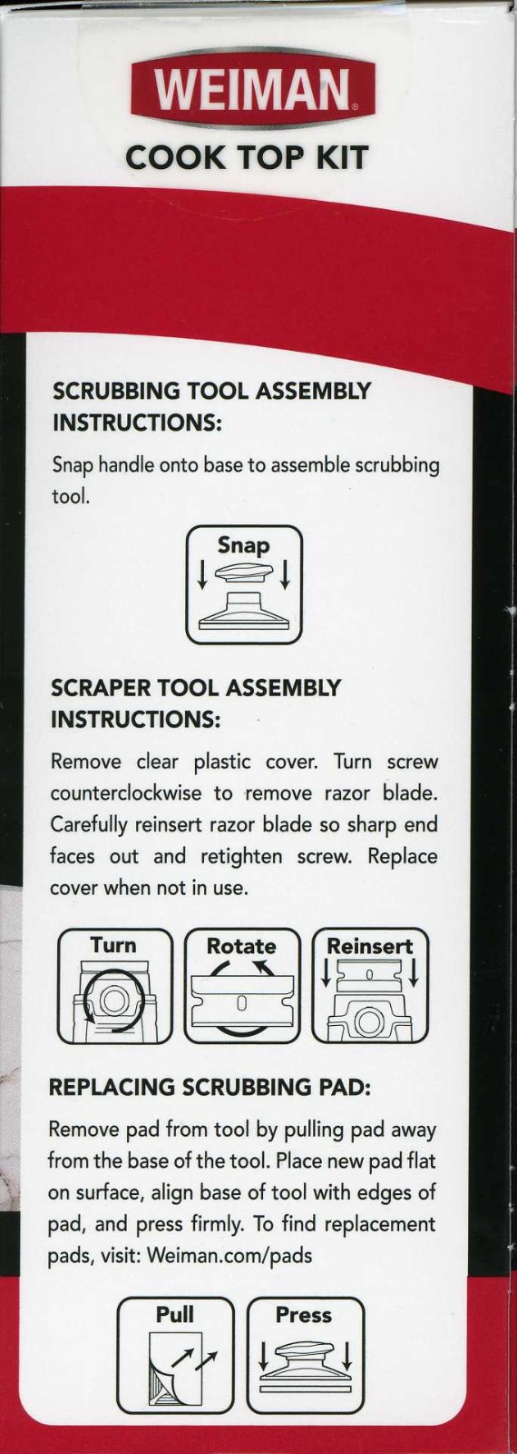 WEIMAN Complete COOK TOP CLEANING KIT Cleans & Shines ALL Glass Ceramic Cooktops