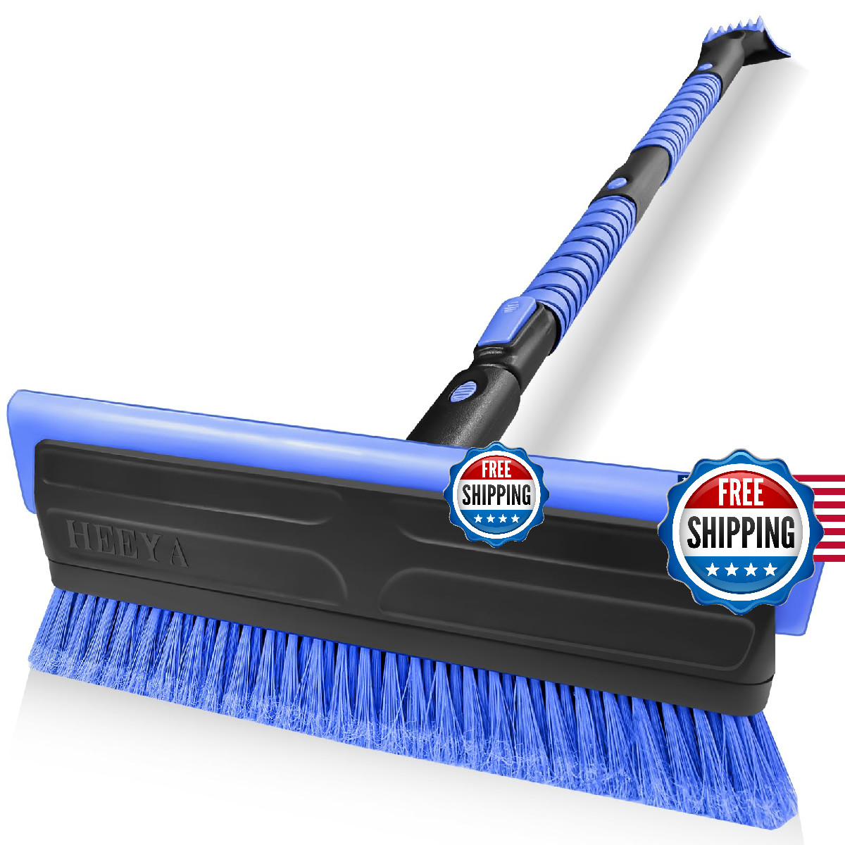 Heeya 56 Inch Truck Snow Brush And Ice Scraper Long Handle Heavy Duty Snow