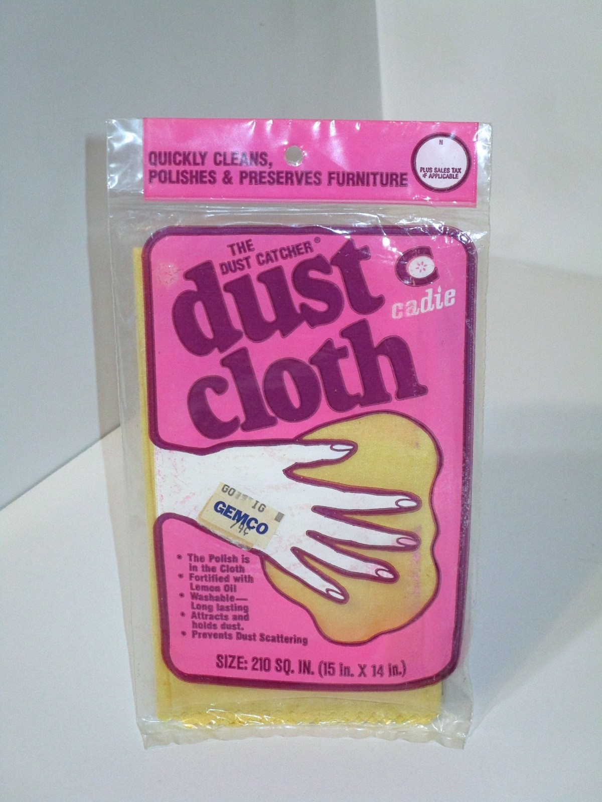 Vtg 1960’s Cadie Dust Catcher Dusting Cloth w/ Lemon Oil for TV or Movie Prop