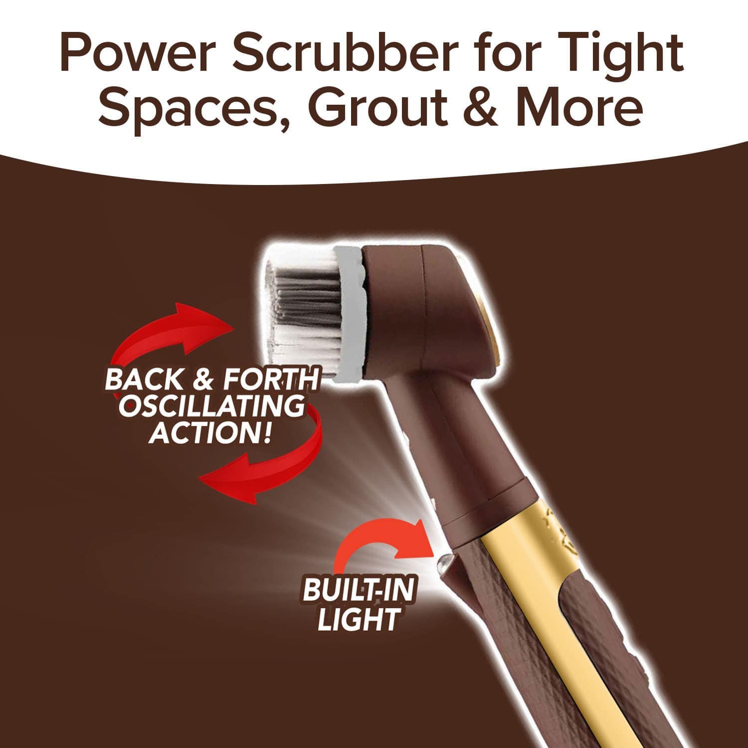 Horsepower Pocket Pony GOLD AS-SEEN-ON-TV Cordless Waterproof Power Scrubber