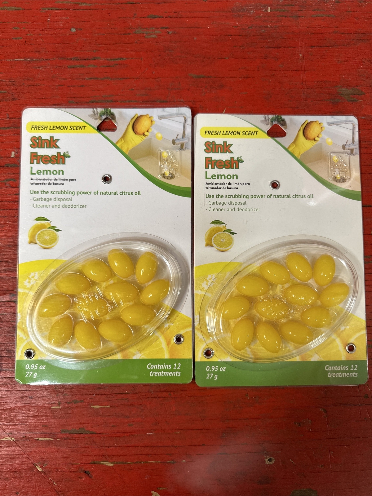 2 – 12 packs SINK FRESH Lemon Garbage Disposal Cleaner and Deodorizer NEW