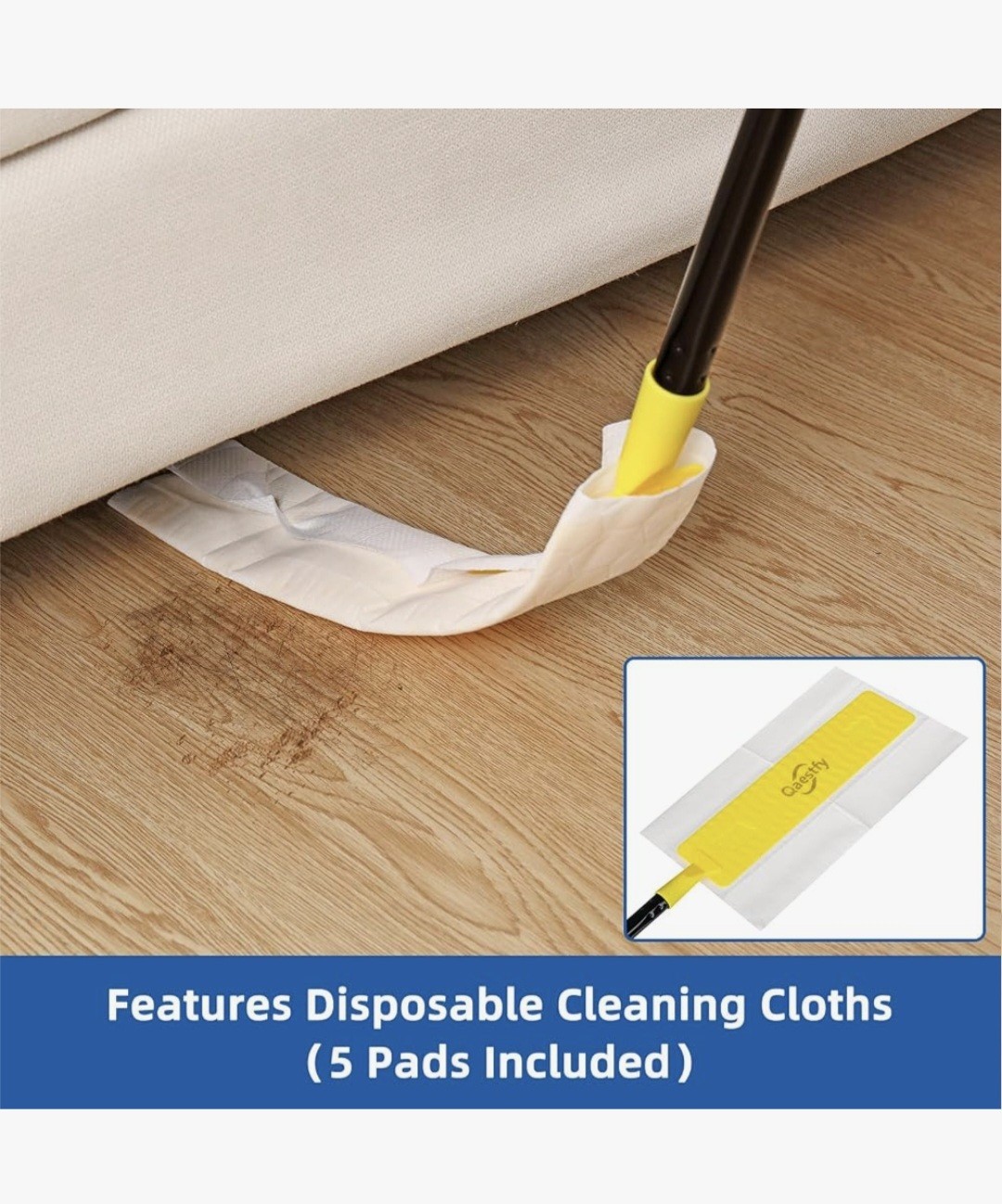 Qaestfy Disposable Floor Cleaning Cloths Pads 10-Pack QAE041 (11 PACKS TOTAL)