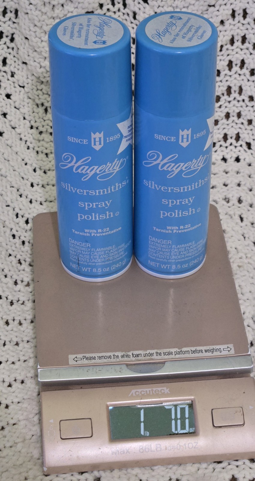 Hagerty Silversmiths Spray Polish Aerosol 8.5 oz R-22 Tarnish Preventer Lot of 2