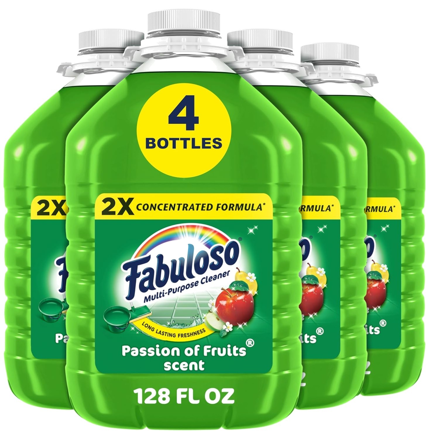 No Rinse Floor Cleaner – 2X Concentrated Passion of Fruits Scent, 128 fl oz