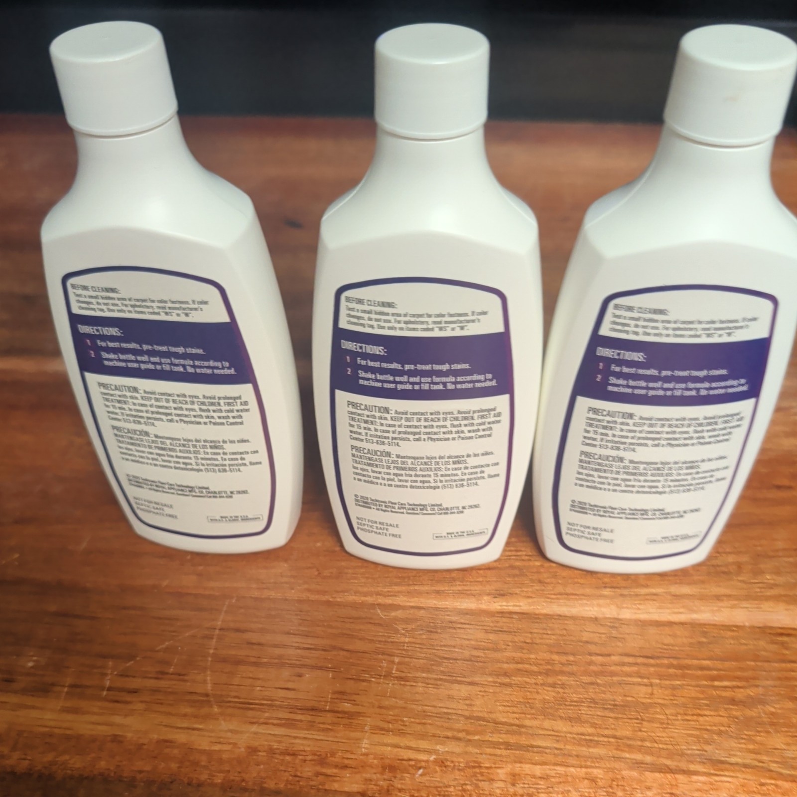 New Lot Of 3 Hoover Paws and Claws Spot Cleaner Carpet Cleaning Formula 6oz