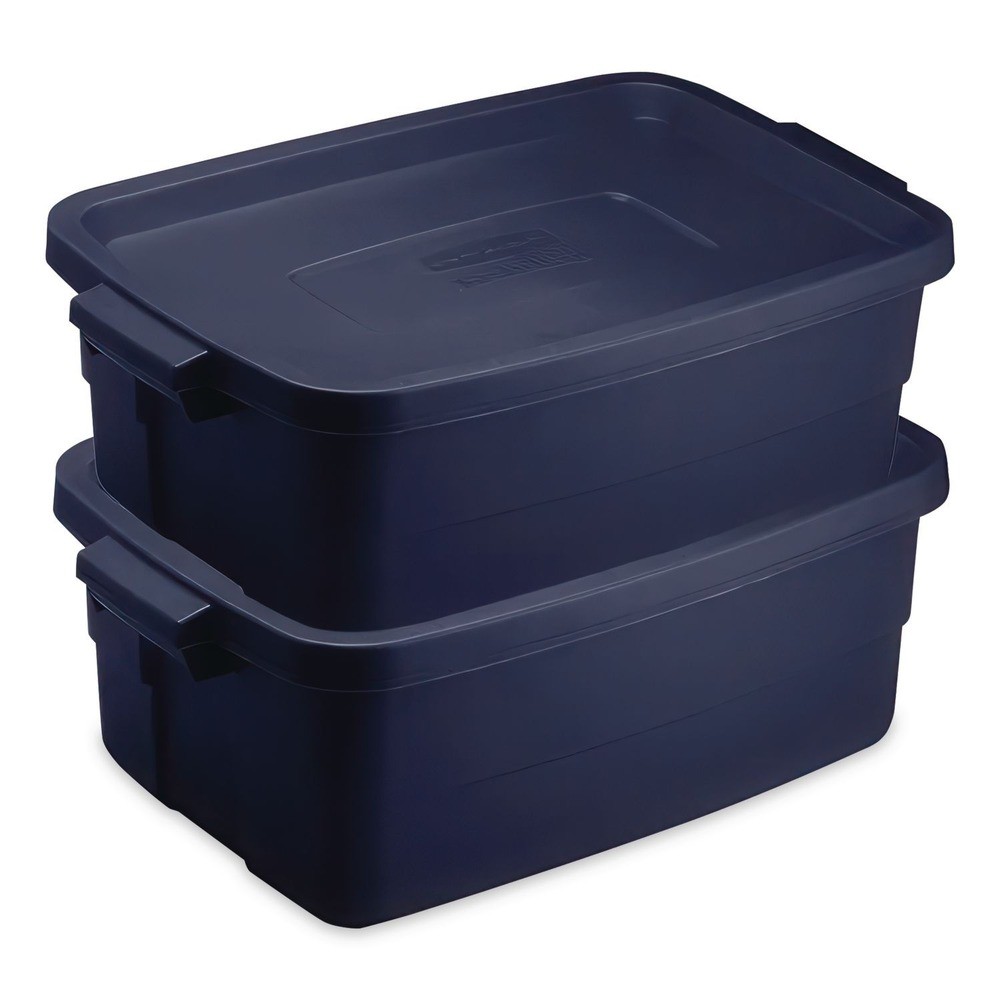 Rubbermaid RMRT030003 3 Gallon Roughneck Storage Box – Dark Indigo Metallic New