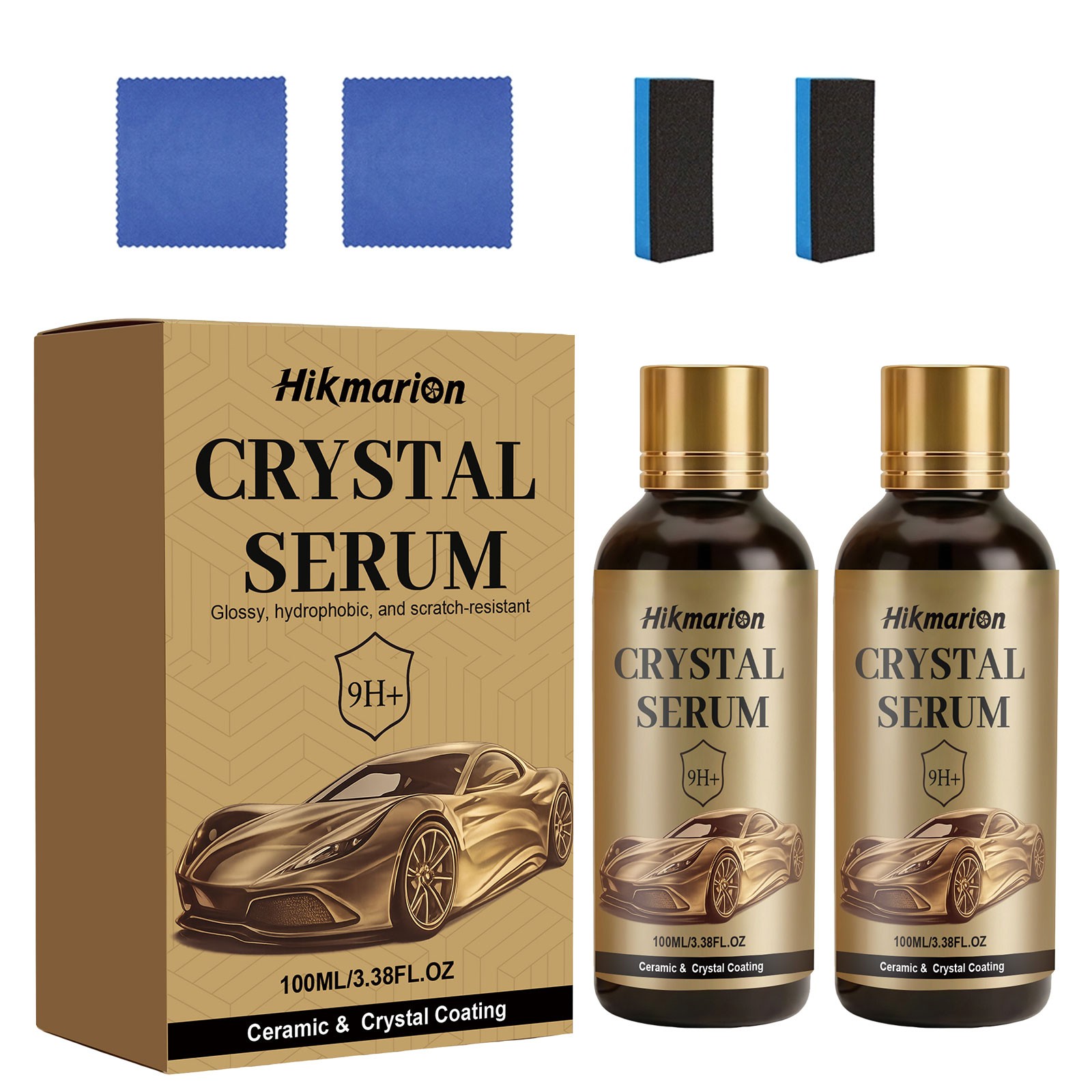 2PCS 100ML PTZ Crystal Serum – Advanced Graphene Ceramic Coating for Cars