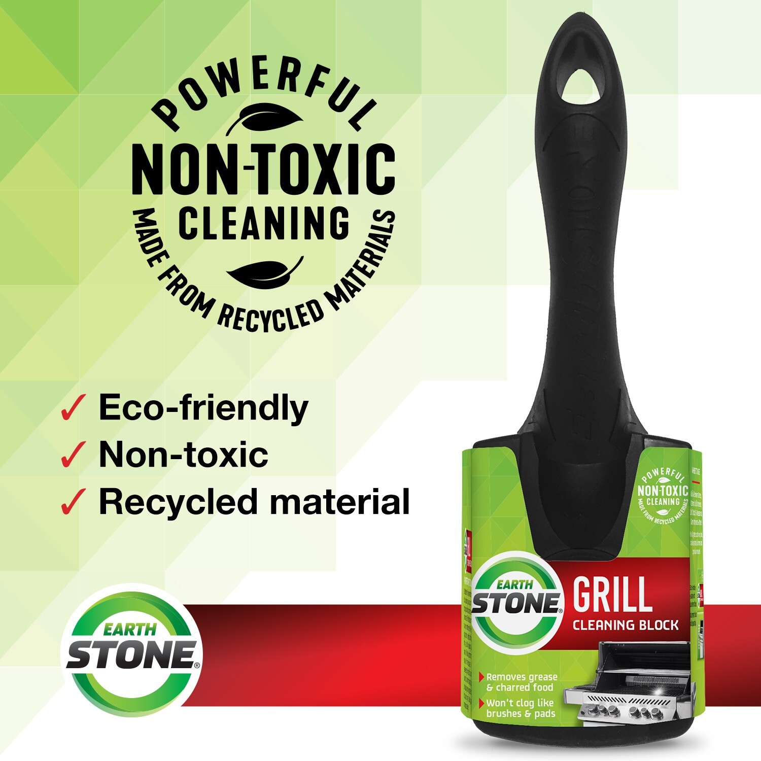 EarthStone® Grill Cleaning Block w/ Handle Set