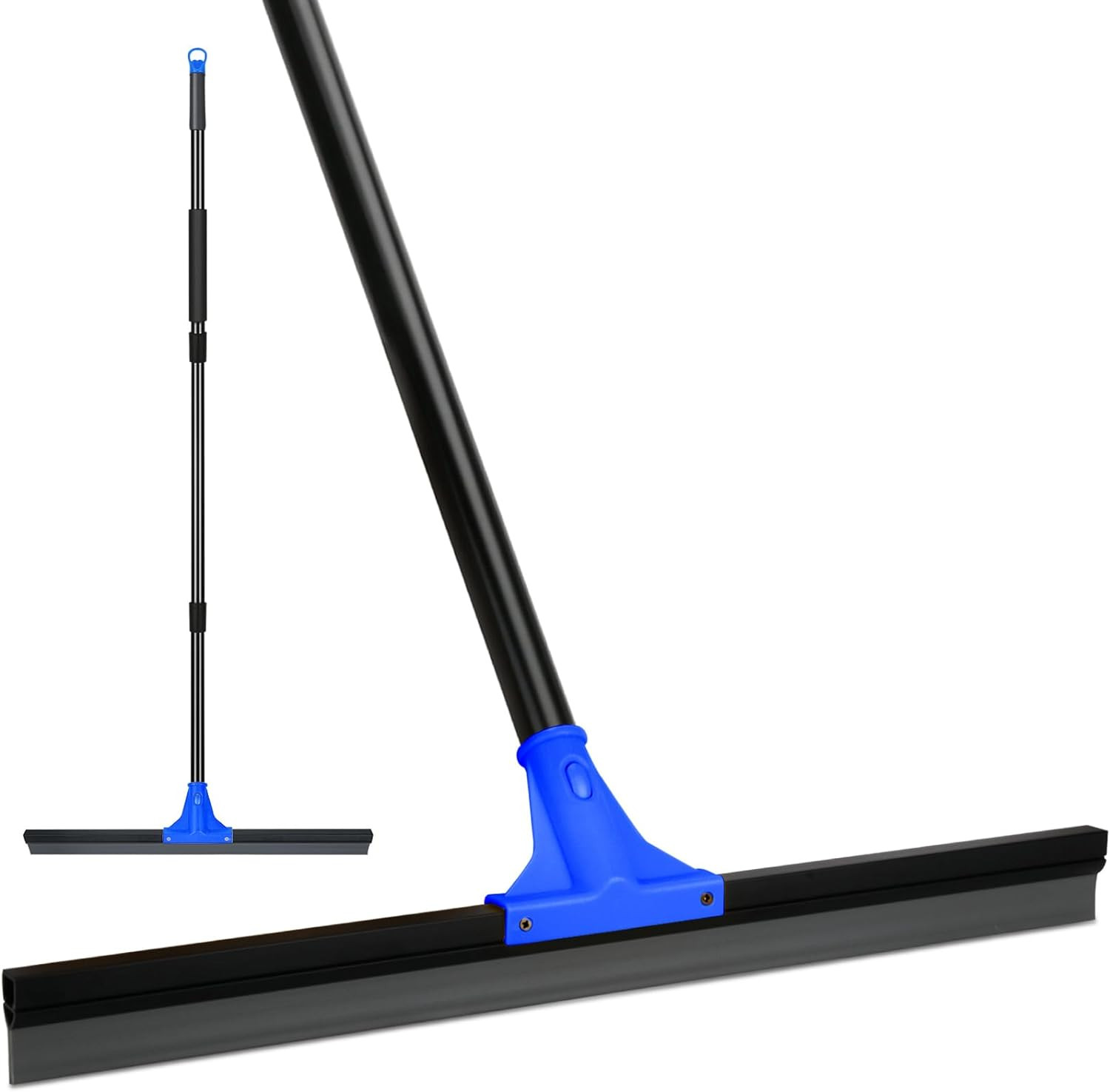 Floor Squeegee for Concrete and Tile Cleaning, 24” Rubber Wiper Broom, Large He