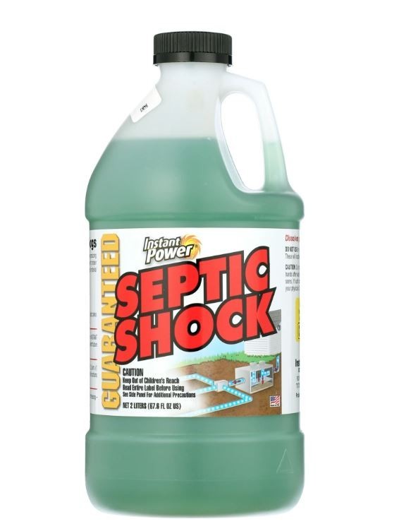 Instant Power Septic Shock, 67.6 fl oz (2 Liter), Super Charged for Clogged Sept