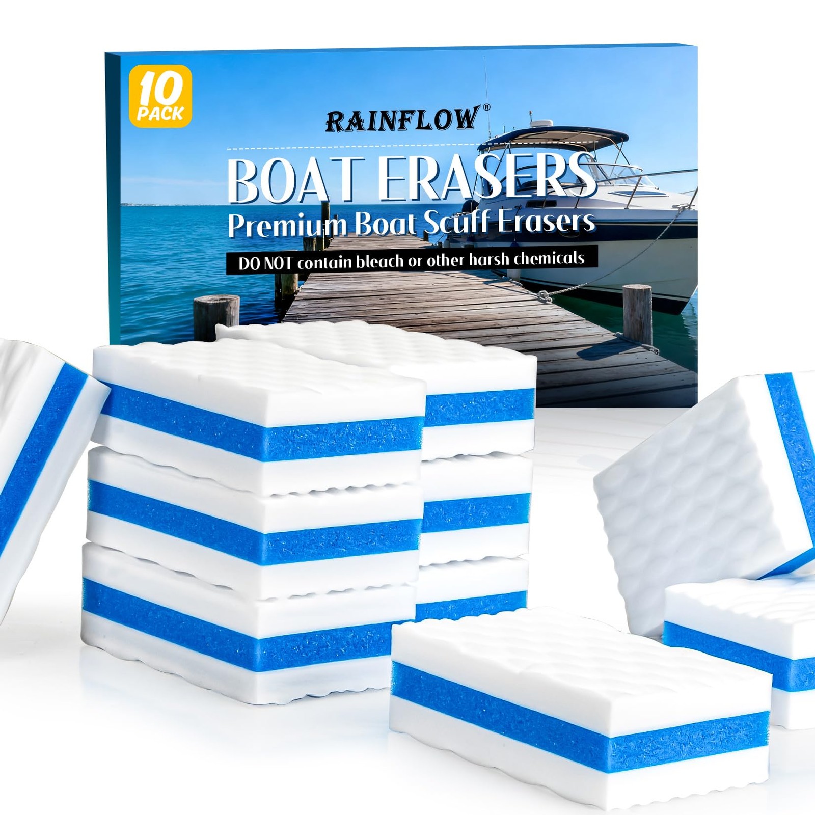 10PCS Boat Scuff Erasers – Boat Wipes Boat Accessories for Women and Men Magi…