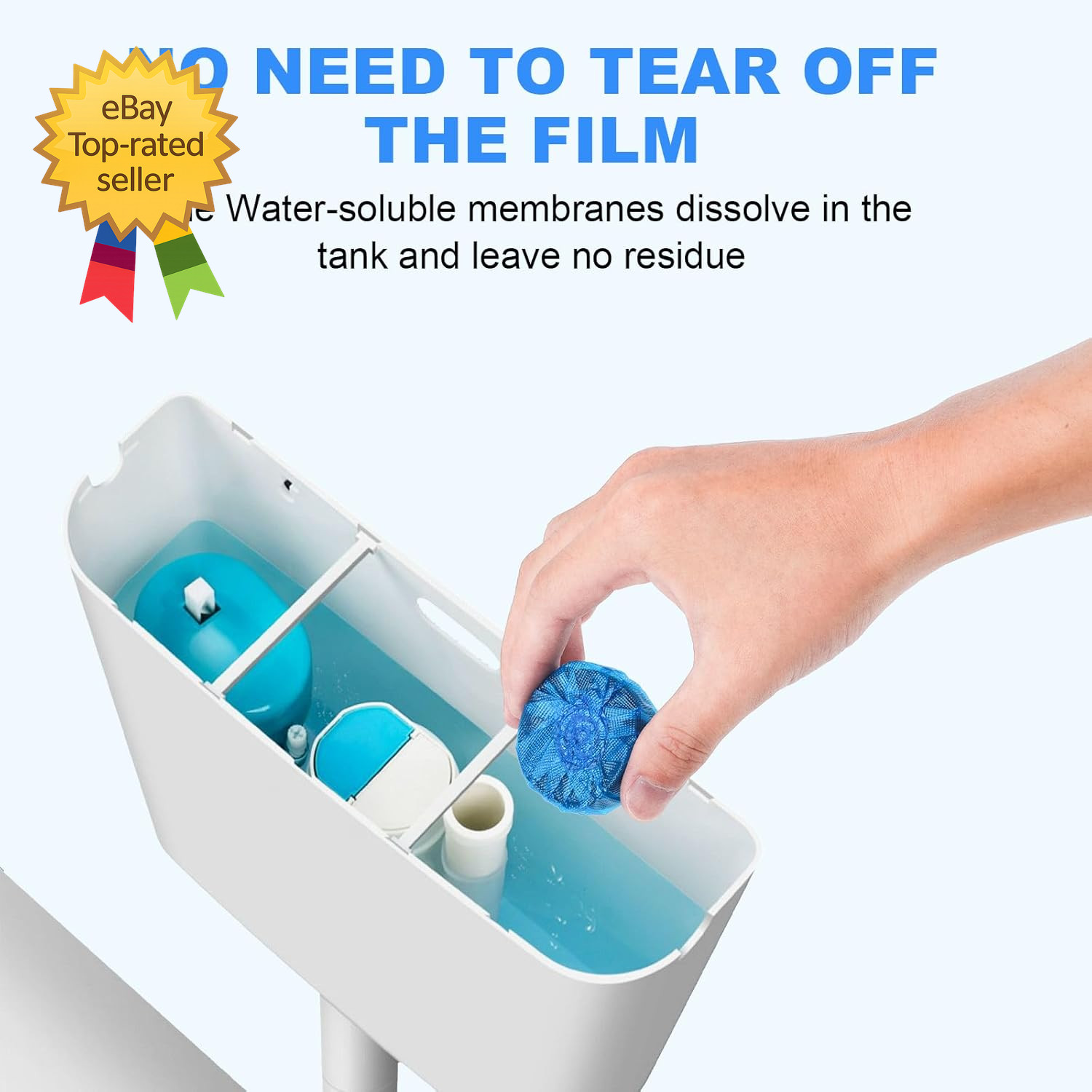 100 Pack Toilet Bowl Cleaner Tablets Long Lasting Toilet Tank Cleaner Blue……