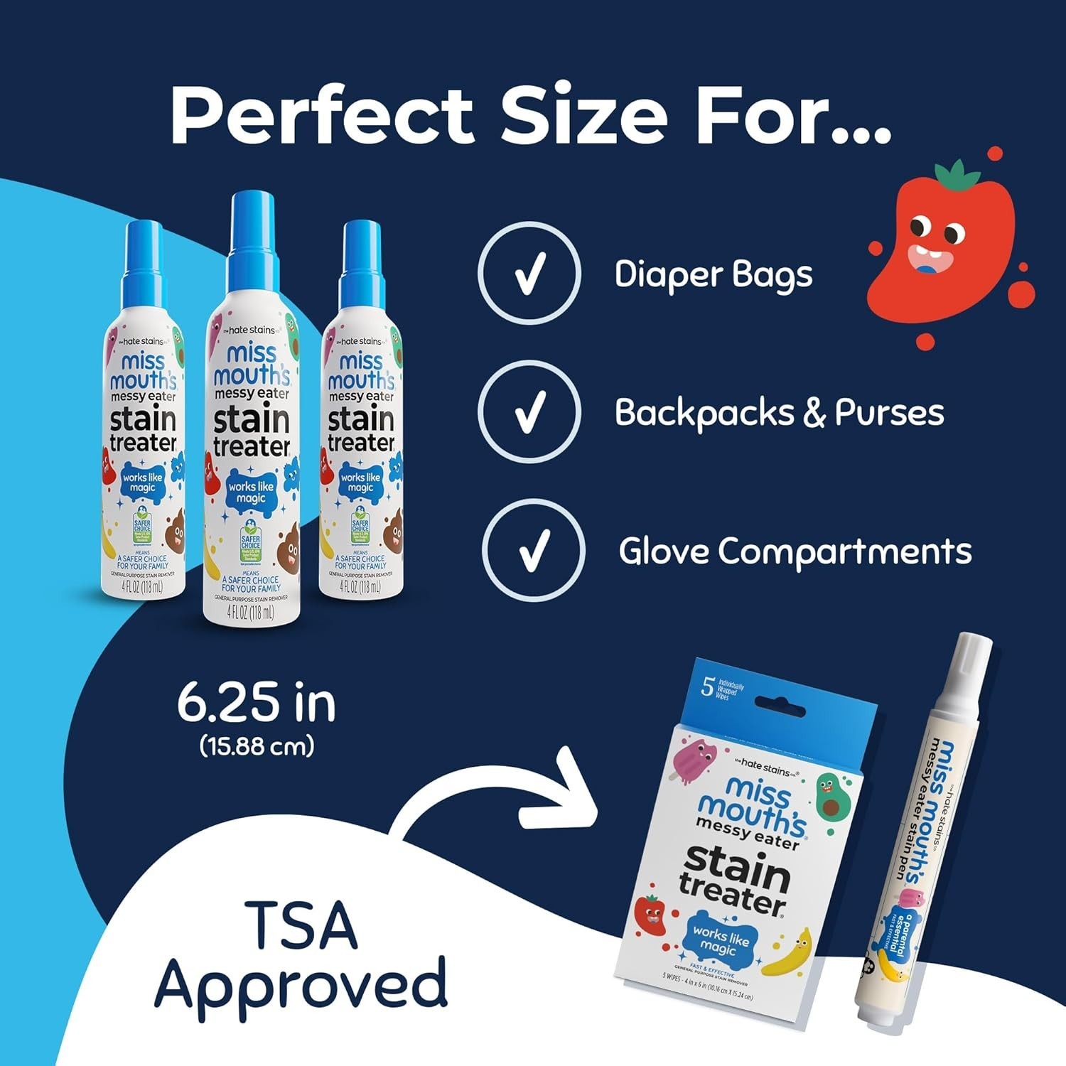 Biodegradable Messy Eater 4oz Stain Spray – Ideal for Newborns & Parents