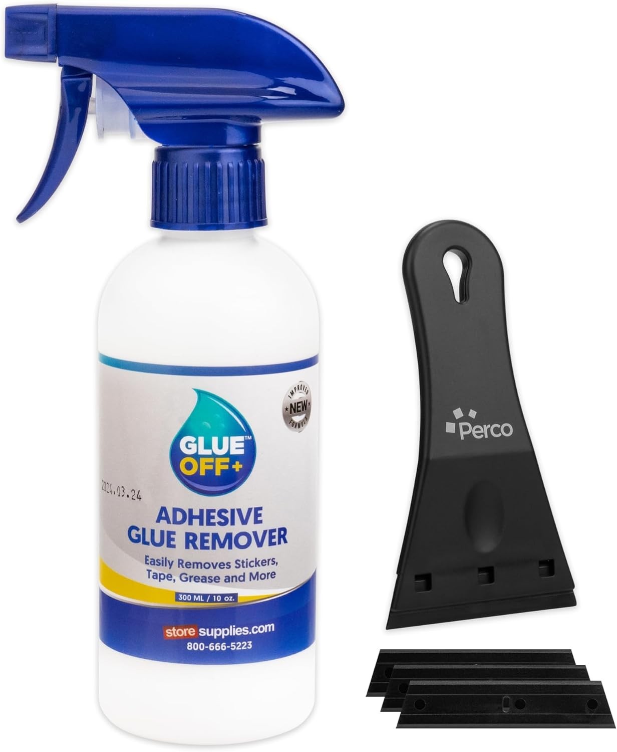 Glue Off Adhesive Remover Spray 10 fl oz with Scraper Car Sticker Residue