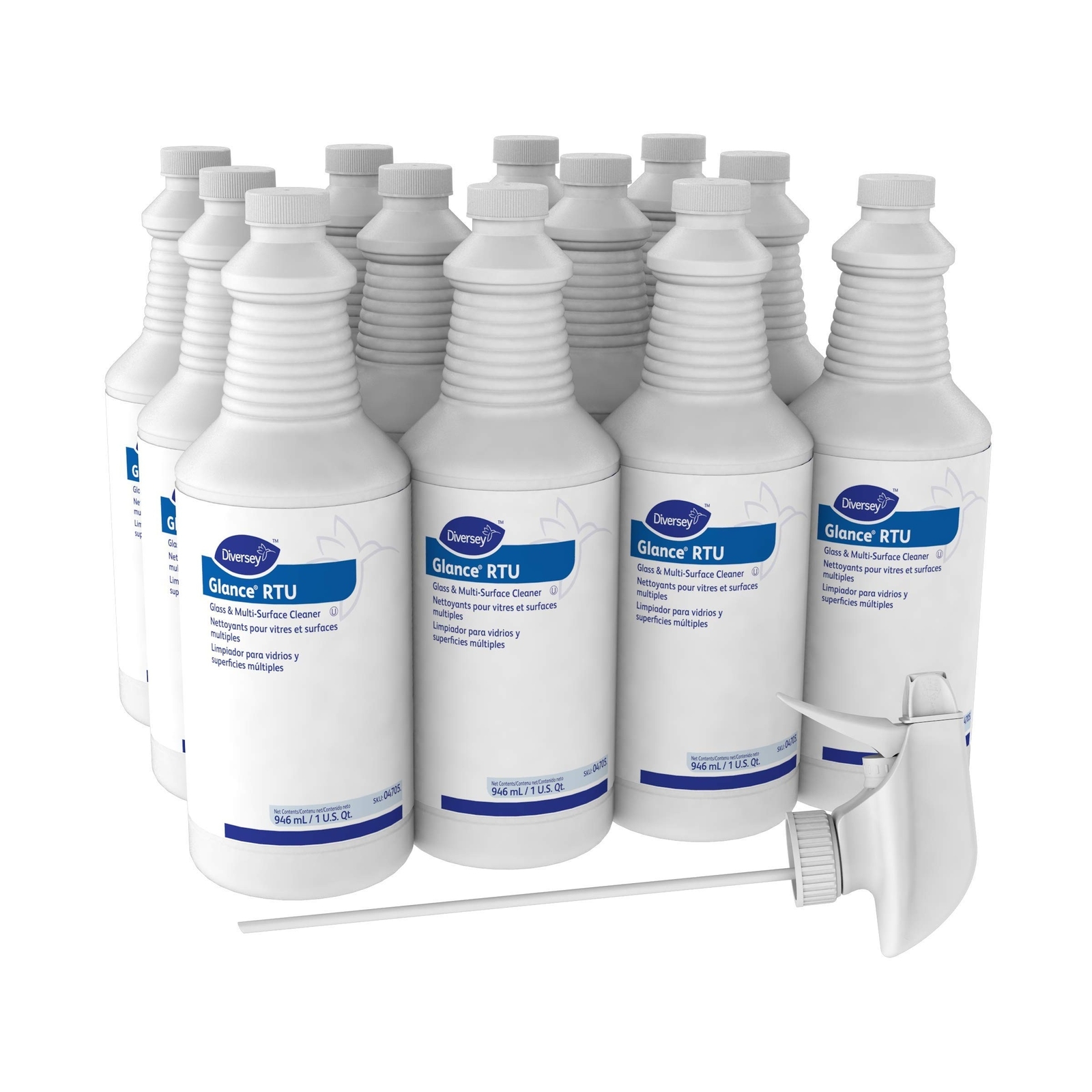 Diversey Glance Glass and MultiSurface Cleaner 32 oz, 12 Count