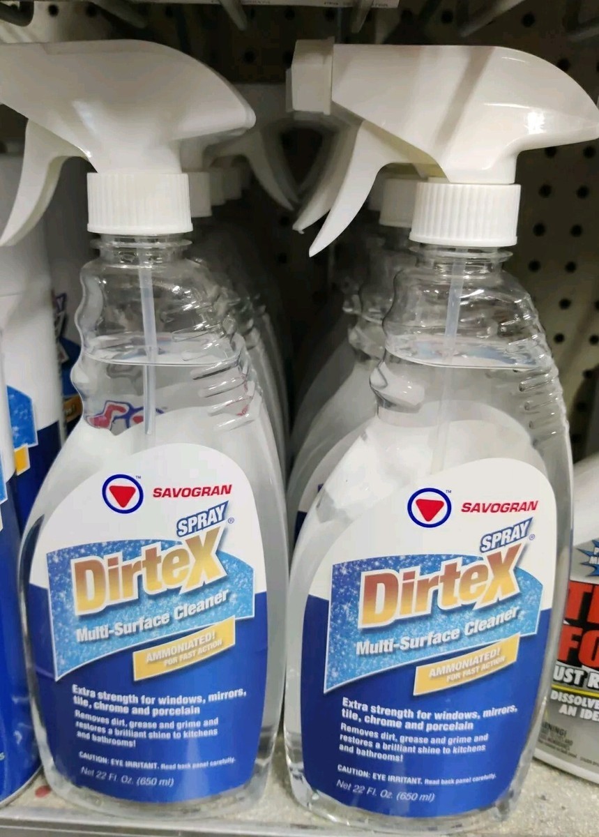 Dirtex 22 oz Ammoniated Spray Cleaner for Windows Tiles Chrome Grime Remover