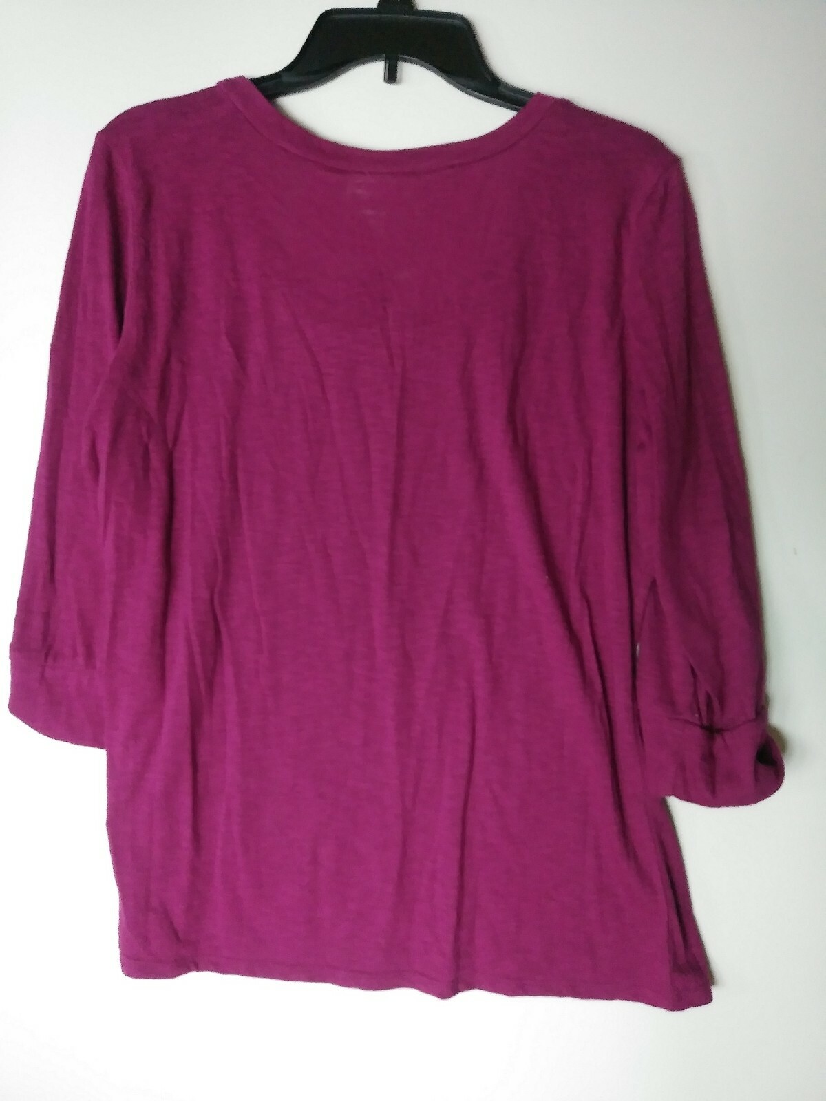 ALLISON BRITTNEY SIZE LARGE TOP SHIRT BERRY NWT AKMT162 COTTON & POLY WASH COLD