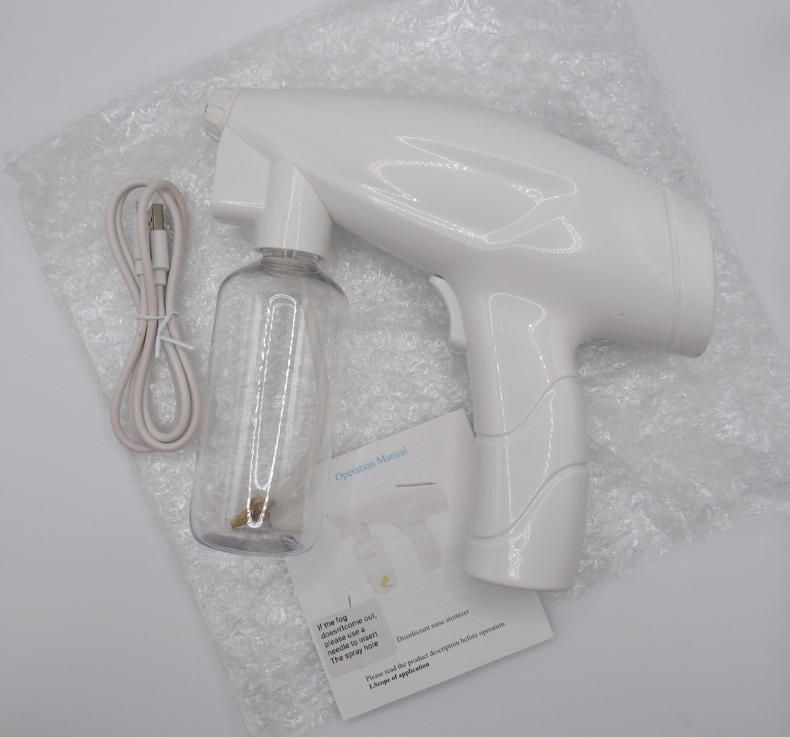 Blue Light Nano Steam Spray Gun Portable Wireless Touch Screen Handheld   #1025