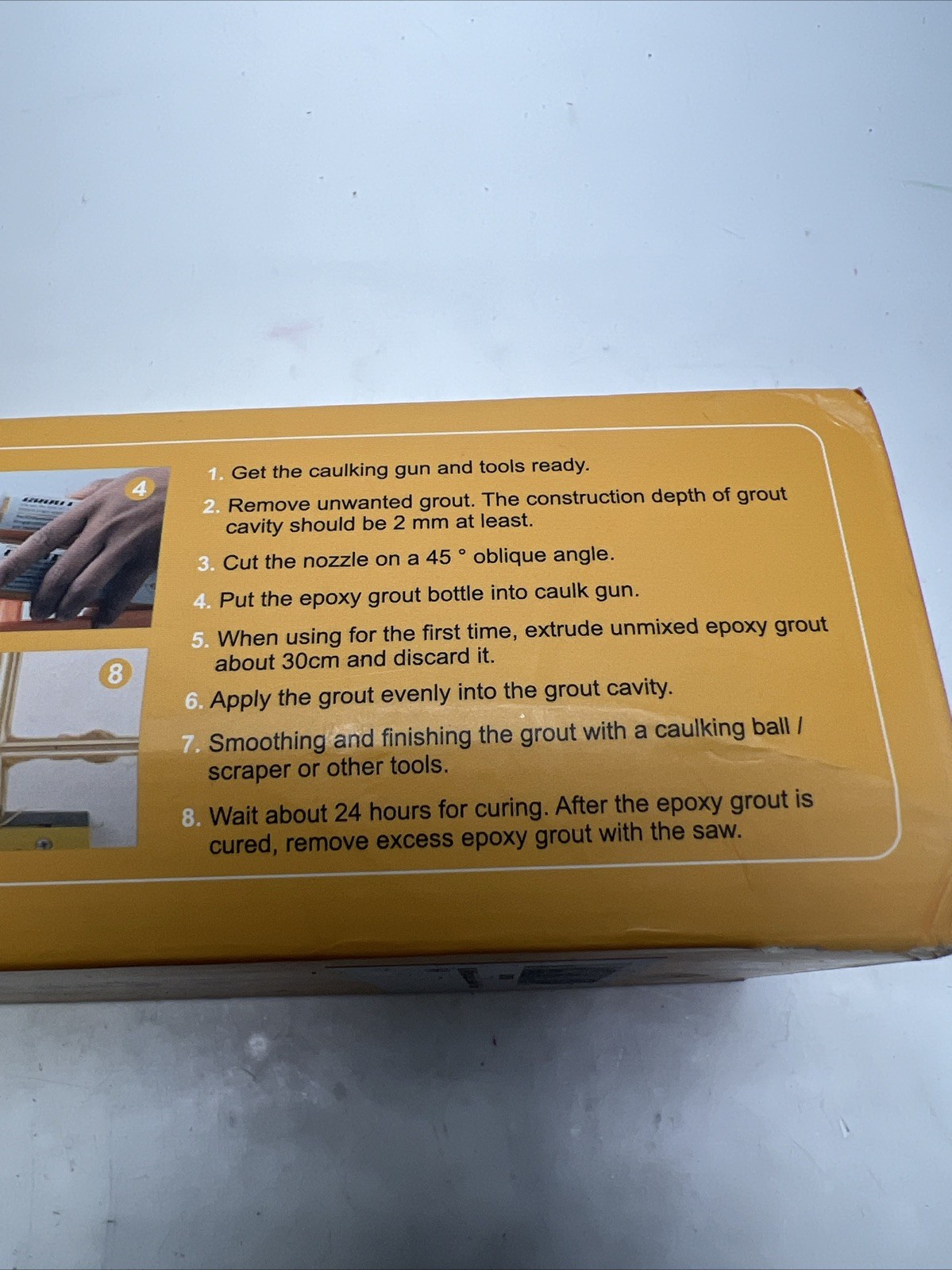 NADAMOO Epoxy Grout Glittering Gold, Dual Tubes Waterproof Tile Grout 19oz Gray