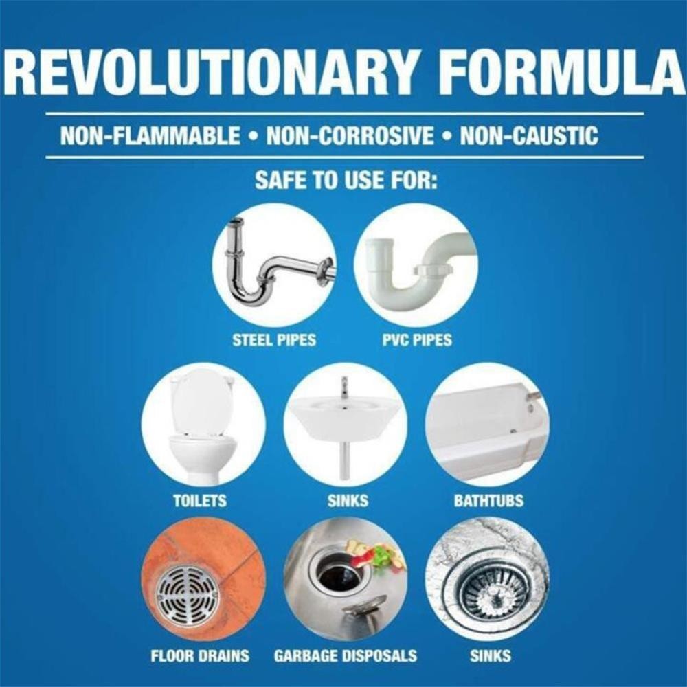 Wild-Tornado Powerful Sink / Drain Cleaner Powder – Quick Foaming Super Clean