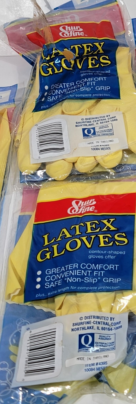 Medium – 3 Pairs – Yellow Kitchen Cleaning Dishwashing Nitrile Reusable Gloves