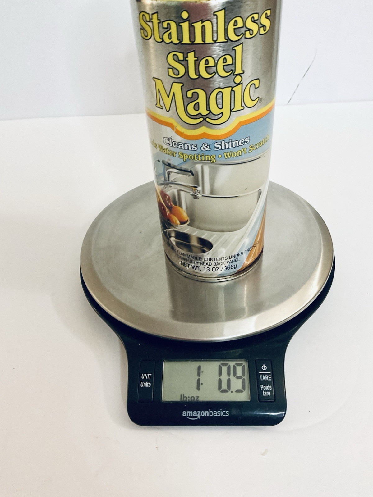 STAINLESS STEEL MAGIC CLEANS SHINES ENDS WATER SPOTTING WON’T SCRATCH 13 OZ NOS