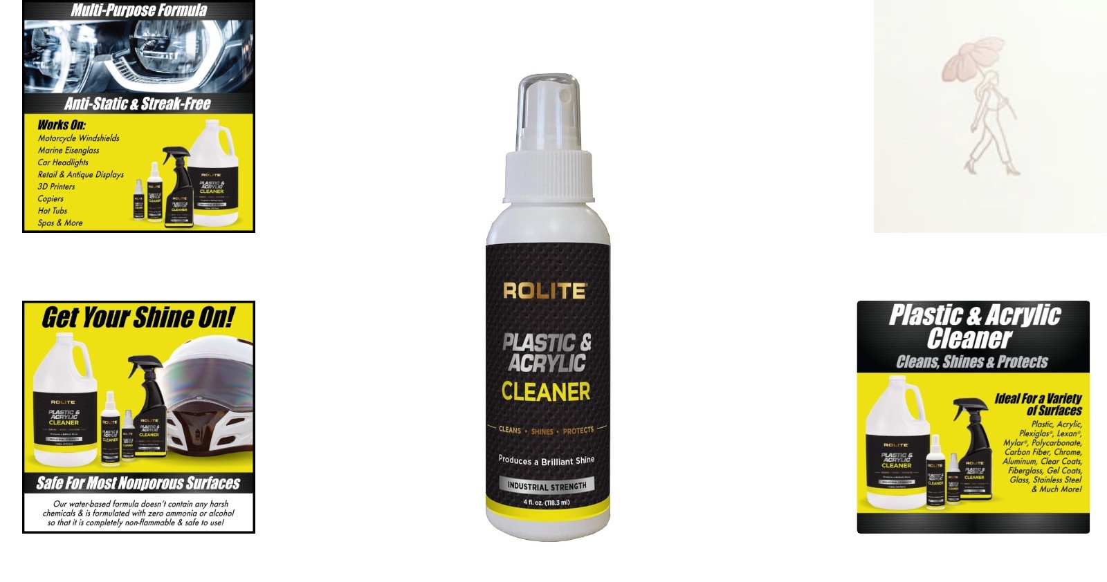 High Shine Protectant & Polish – 4 oz Streak-Free Cleaner for Autos & Windows