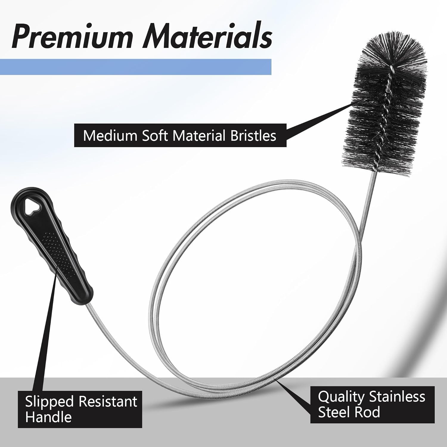Effortless 48 Inch Flexible Cleaning Brushes for HVAC Condensate Traps – 3 Pack