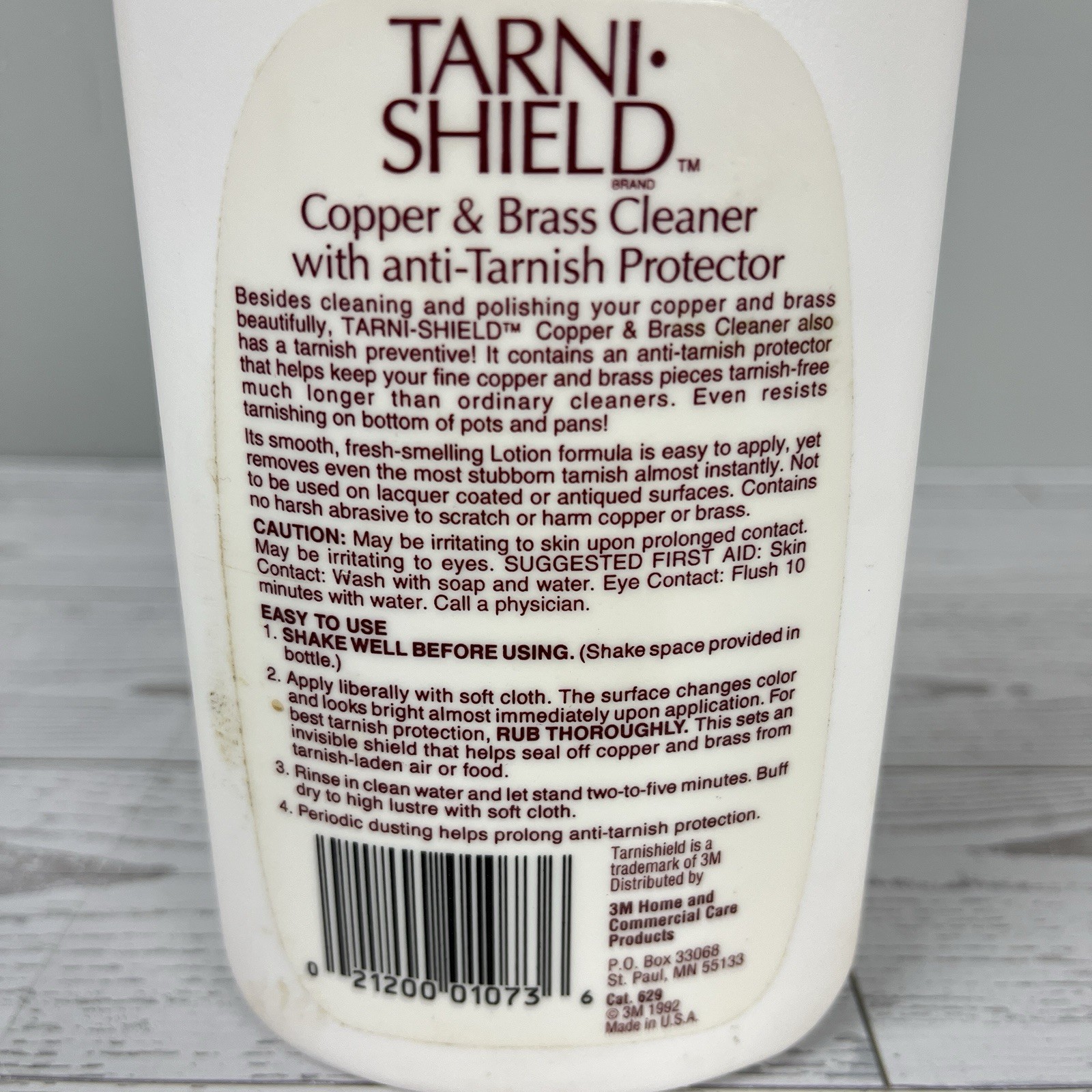3M Tarni-Shield Copper & Brass Cleaner 10oz 70% Full Discontinued 1992 USED