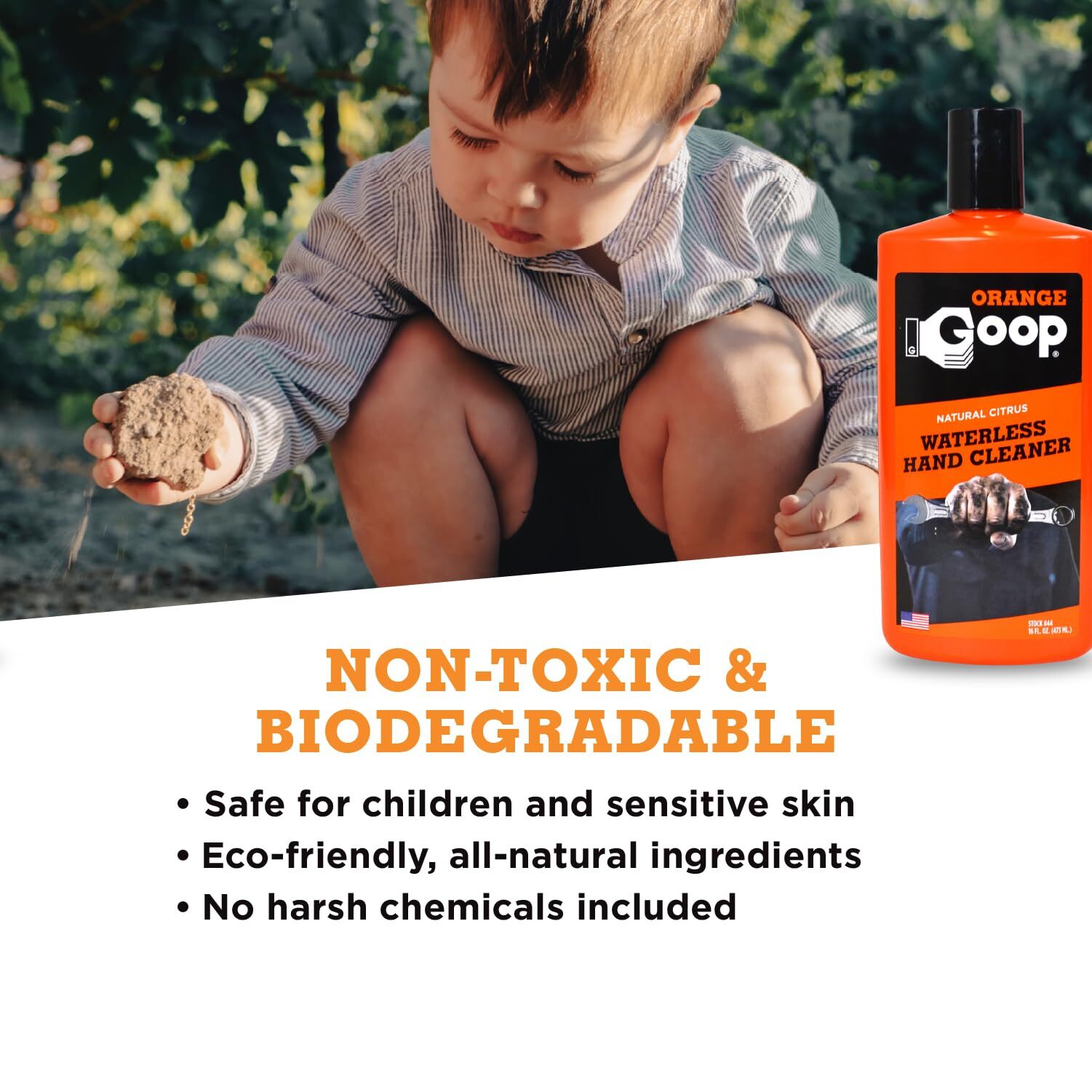 Orange Goop 16 Ounce Natural Citrus Cleaning Agent Non Toxic Safe for Hands