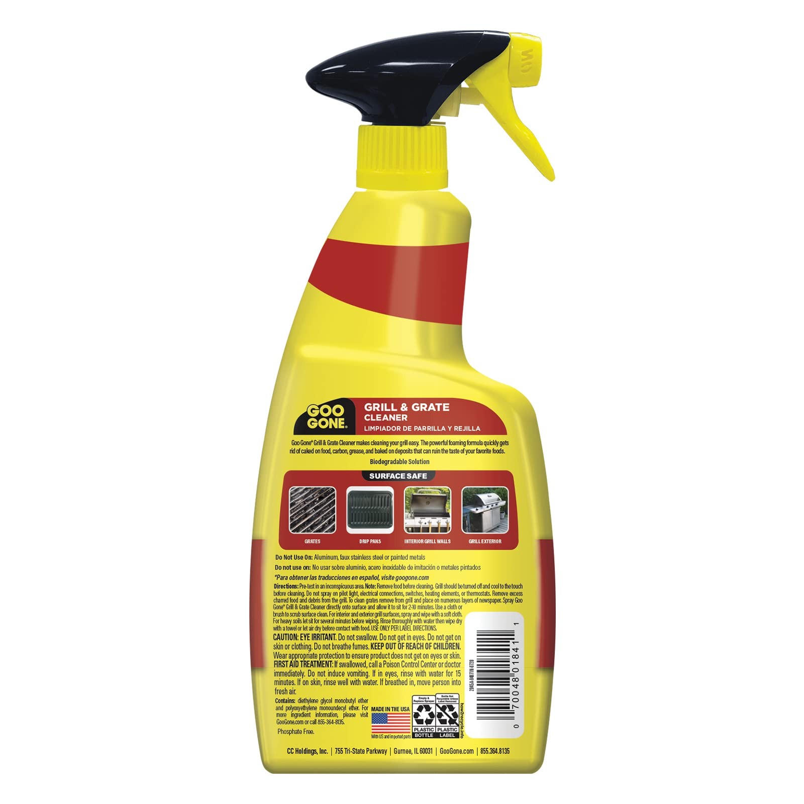 Goo Gone Grill and Grate Cleaner – 24 Ounce – 24 Fl Oz (Pack of 1), Clear