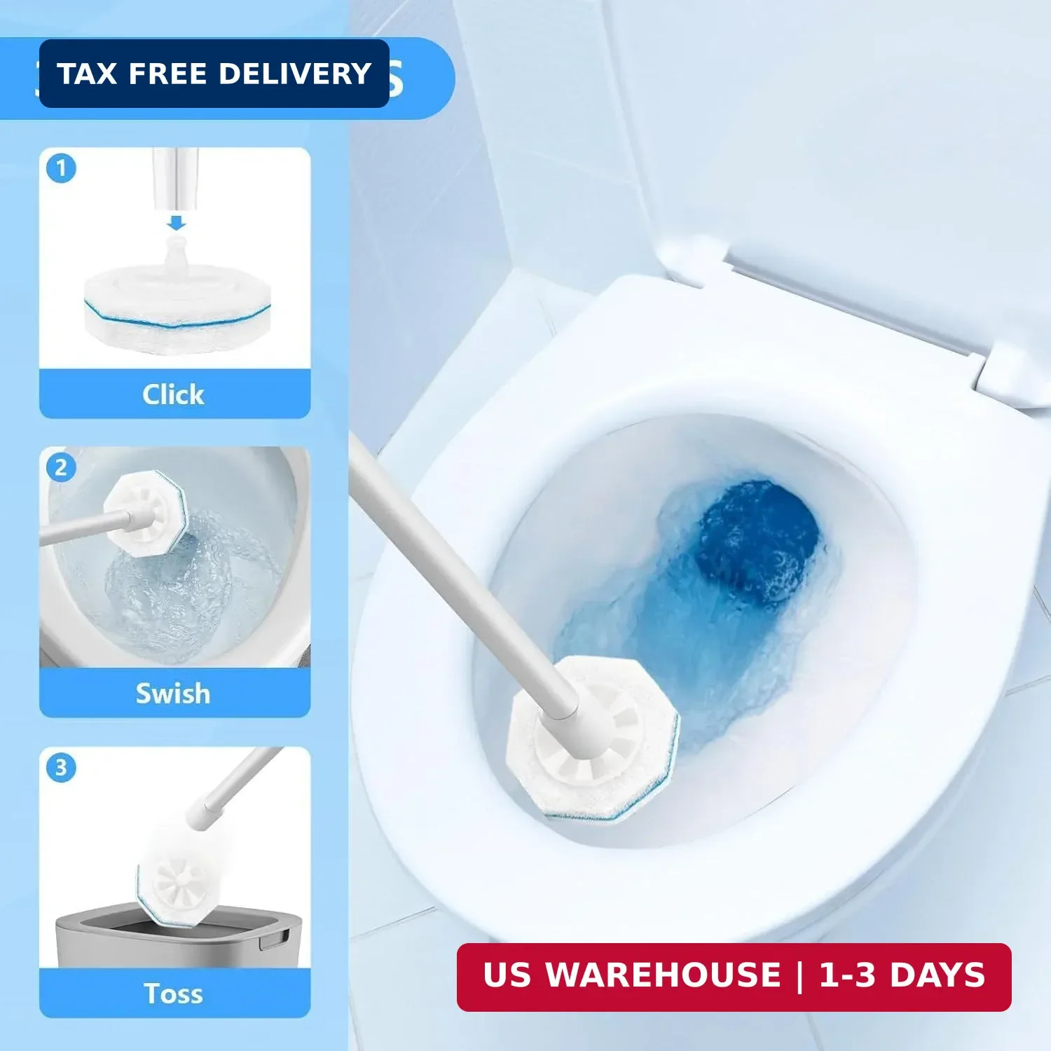 50ct Toilet Wand Refill Pads, Fits Most Standard Wands | Fresh-scent, thickened