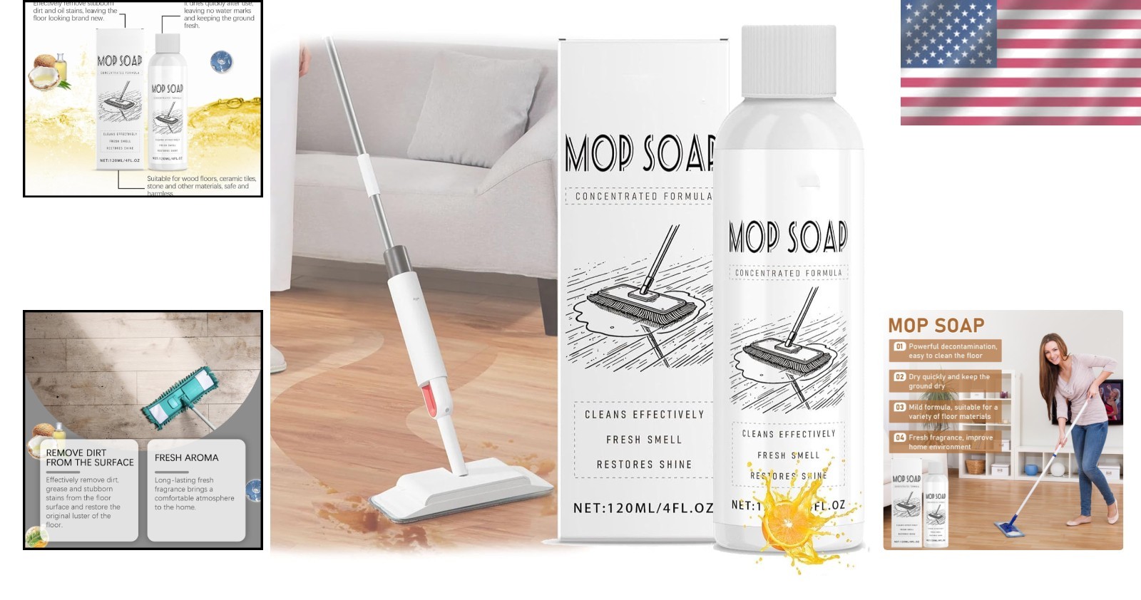 Mop Soap Brazilian Waves – Luxury Highly Scented Cleanser for Floors & More