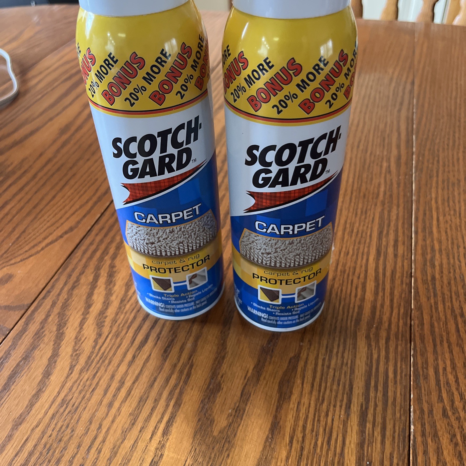 NEW 2 Scotchgard Carpet & Rug Protector Triple Action Original Formula 3M, 17oz