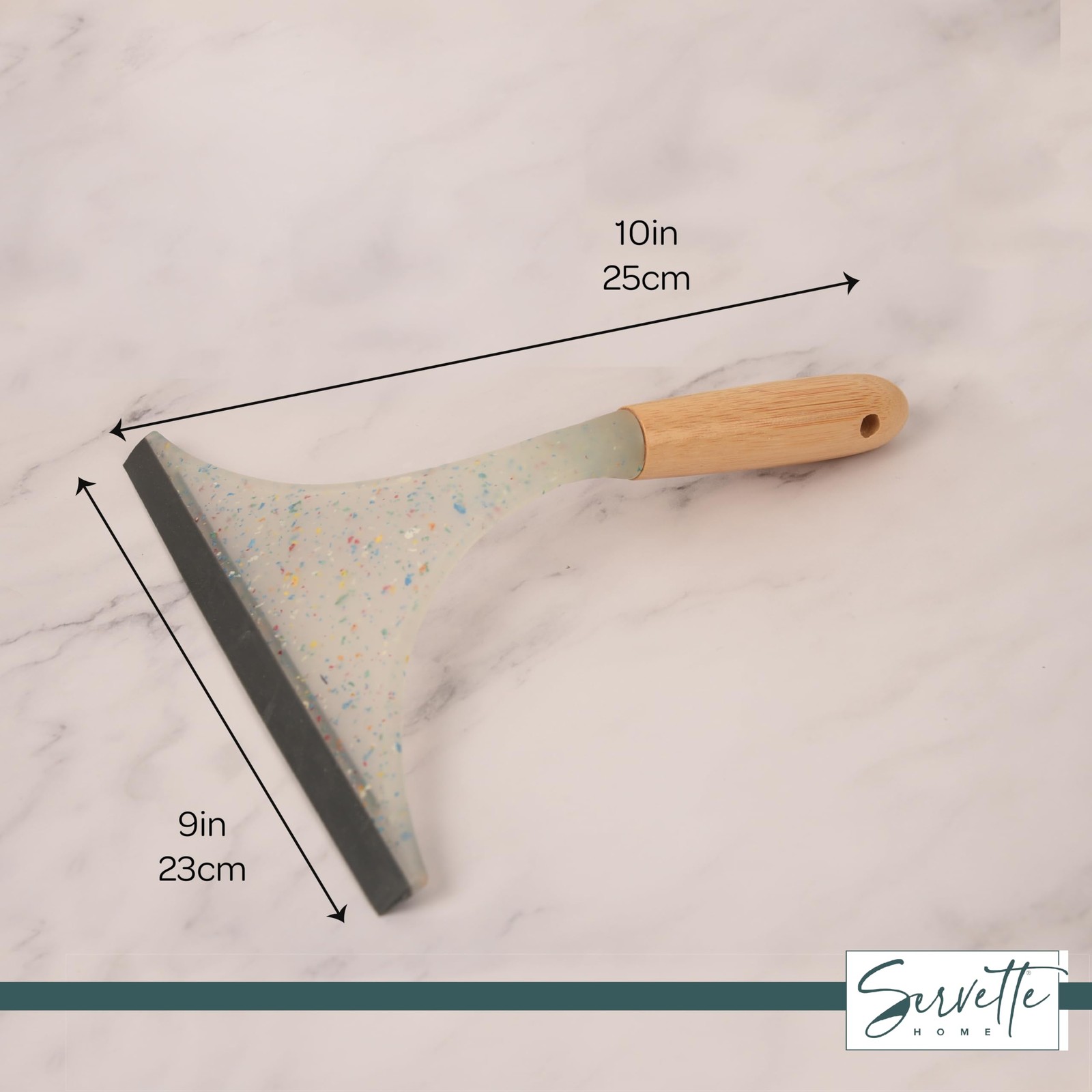 Household Squeegee with Wood or Bamboo Handle, Streak-Free Surface Cleaner, W…